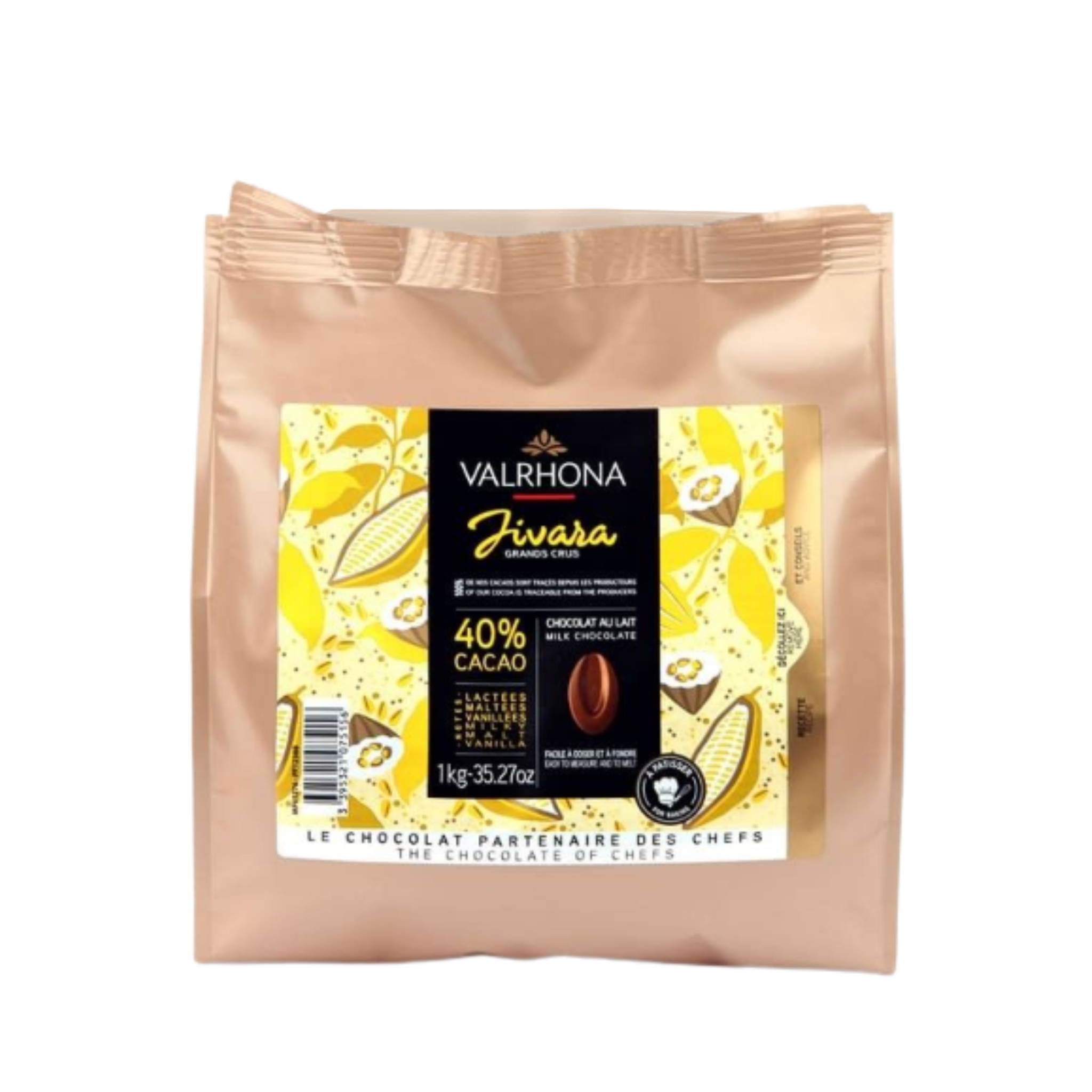 Valhrona - Chocolat au lait Jivara 40% - 1kg