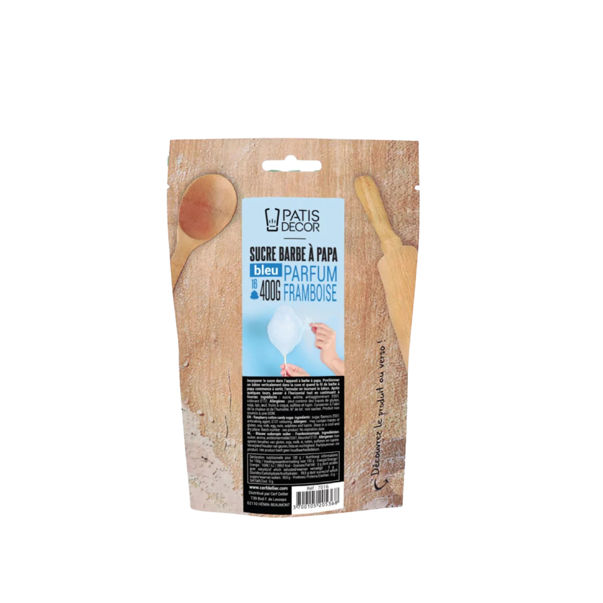 PatisDécor - Sucre barbe à papa Framboise - 400g