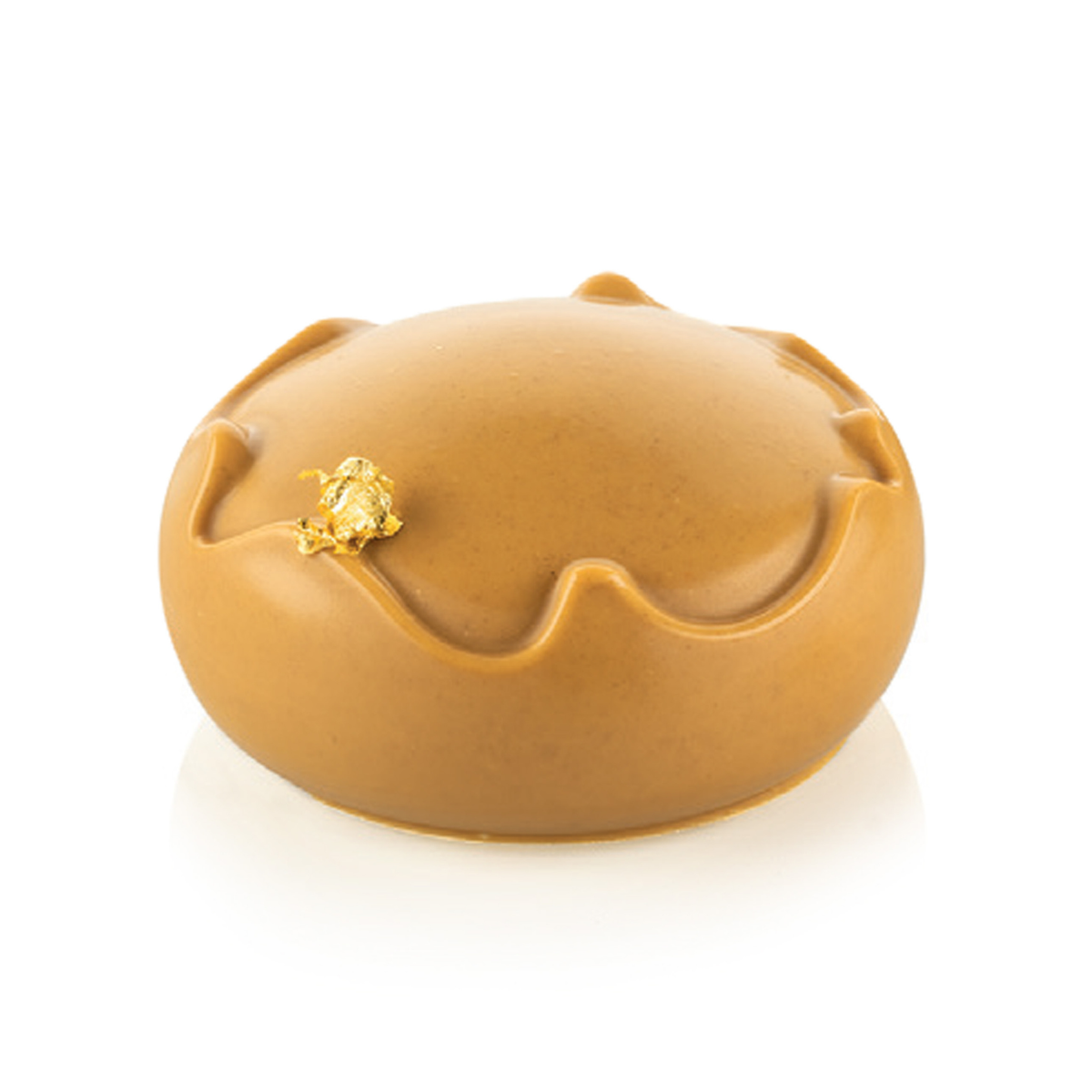 Entremets individuel rond avec décor ondulé