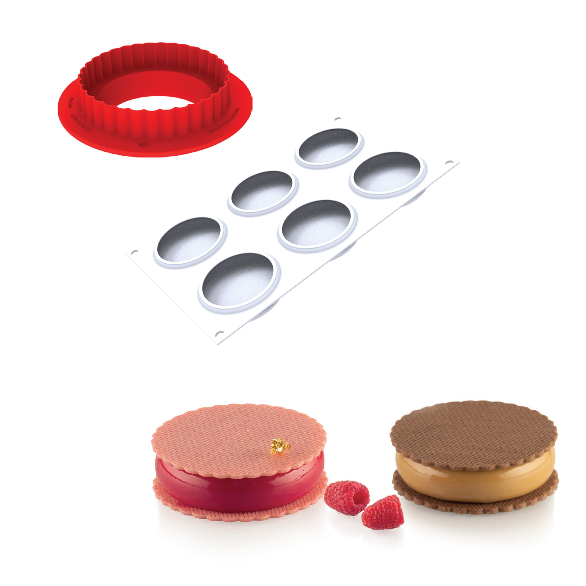Silikomart - Moule silicone 6 Ronds Ø80mm 95ml