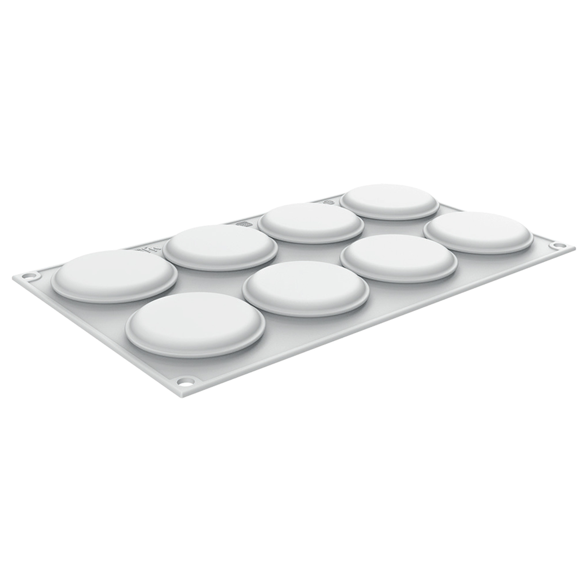 Silikomart - Moule Silicone 8 Ronds Plats Ø64mm 35ml