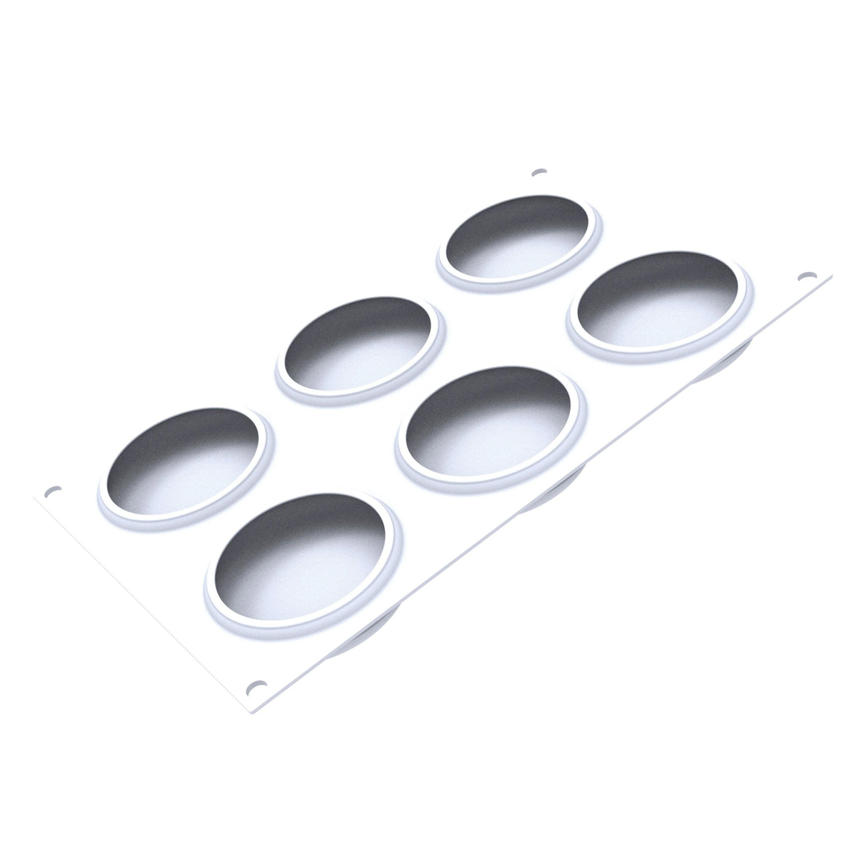 Moule en silicone 6 empreintes ovales