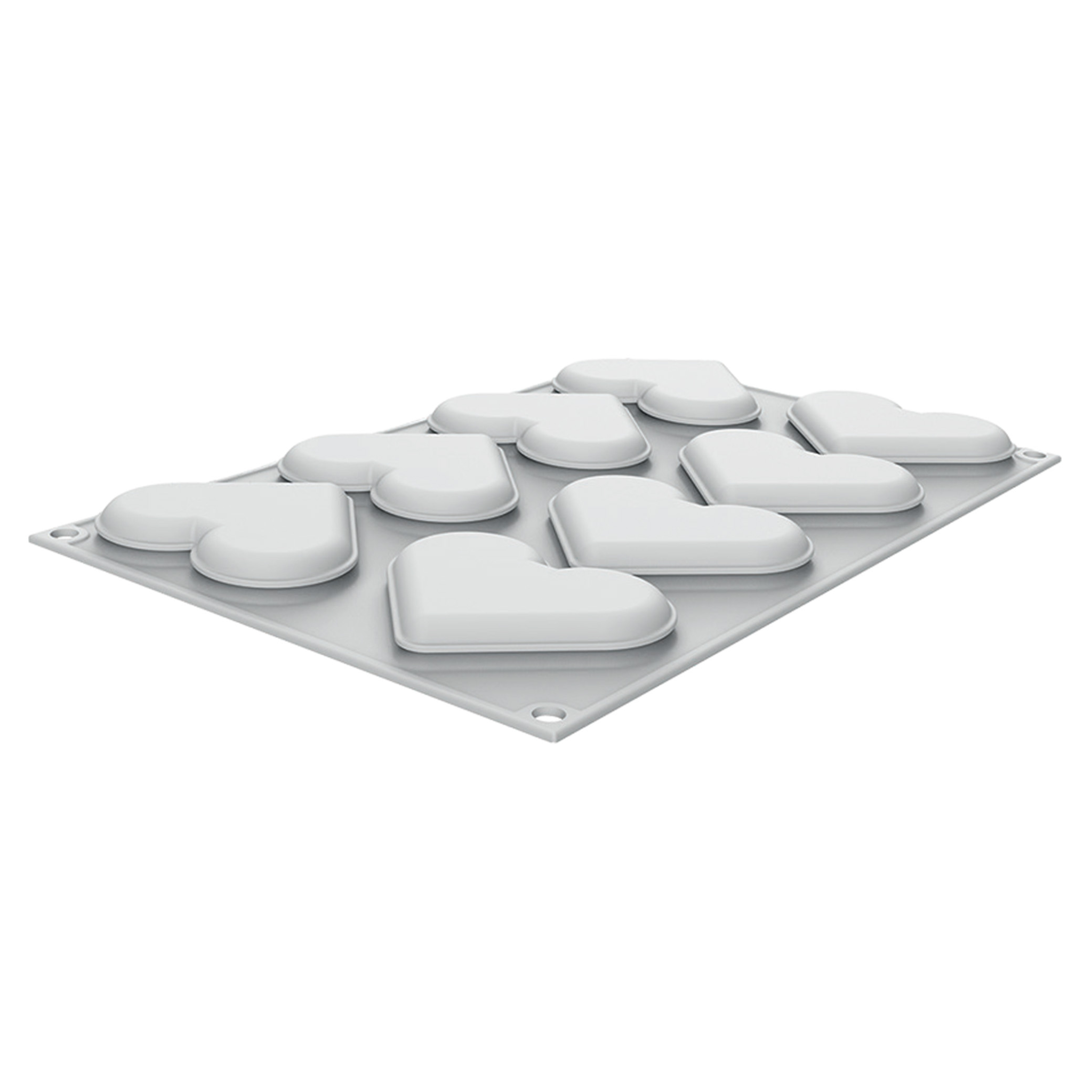 Silikomart - Moule Silicone 8 Coeurs Plats 35ml