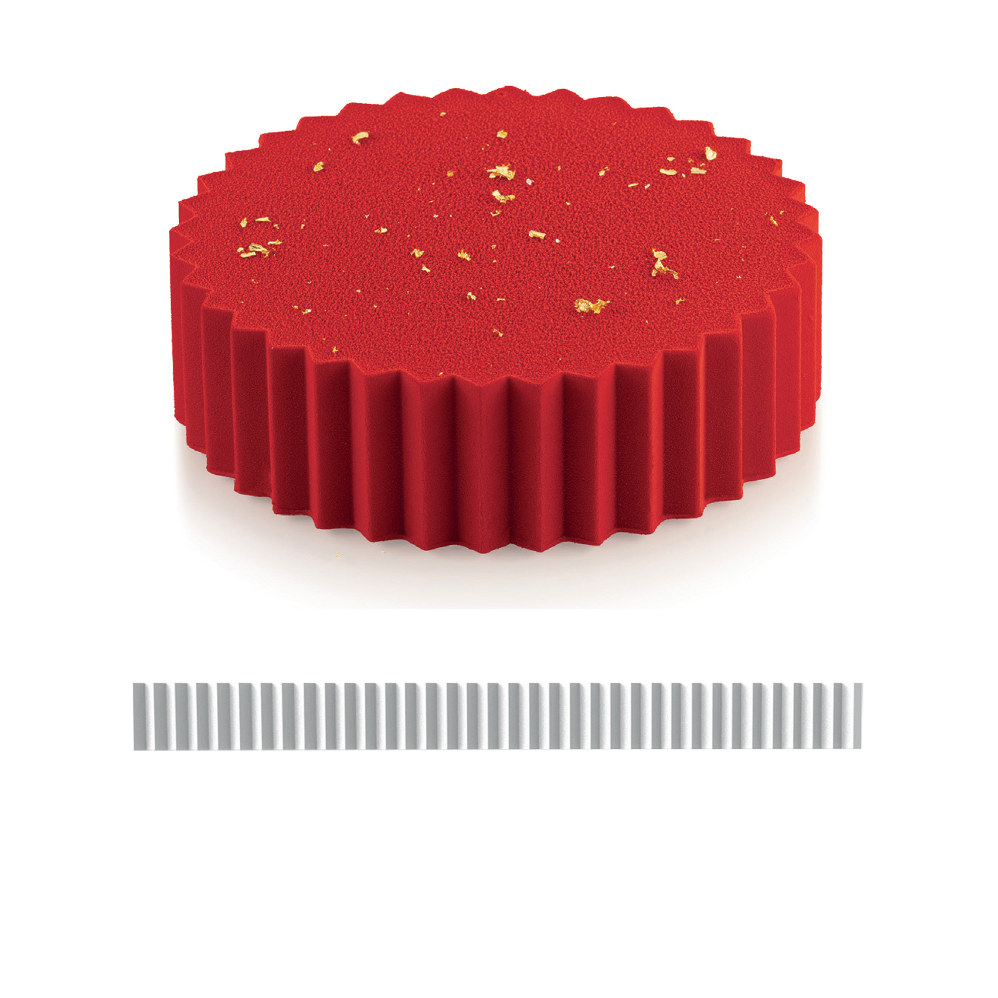 Silikomart - Bande Silicone Décor Cannelé 557 x 50 x h7mm