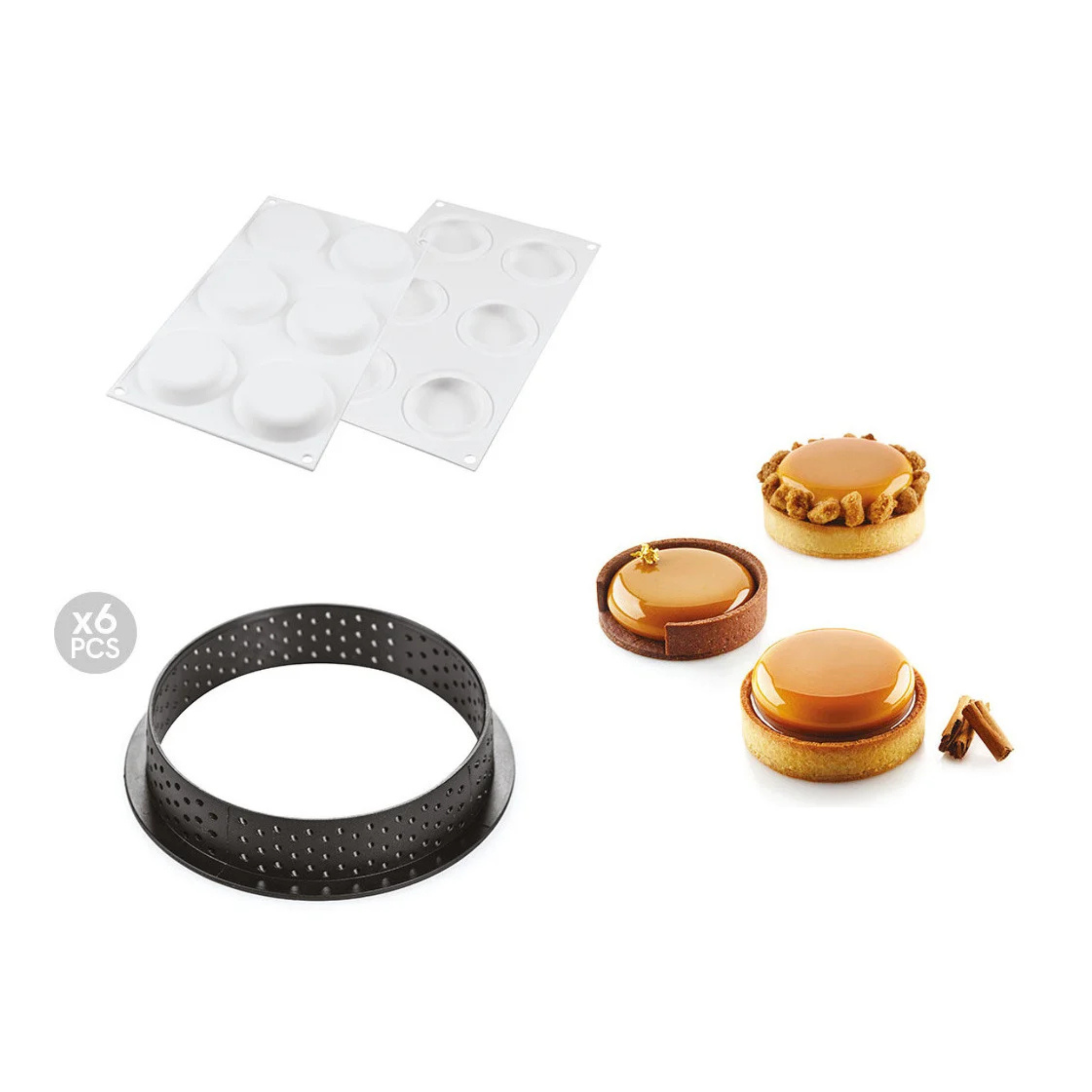 Silikomart - Kit Moule Silicone Tartelettes