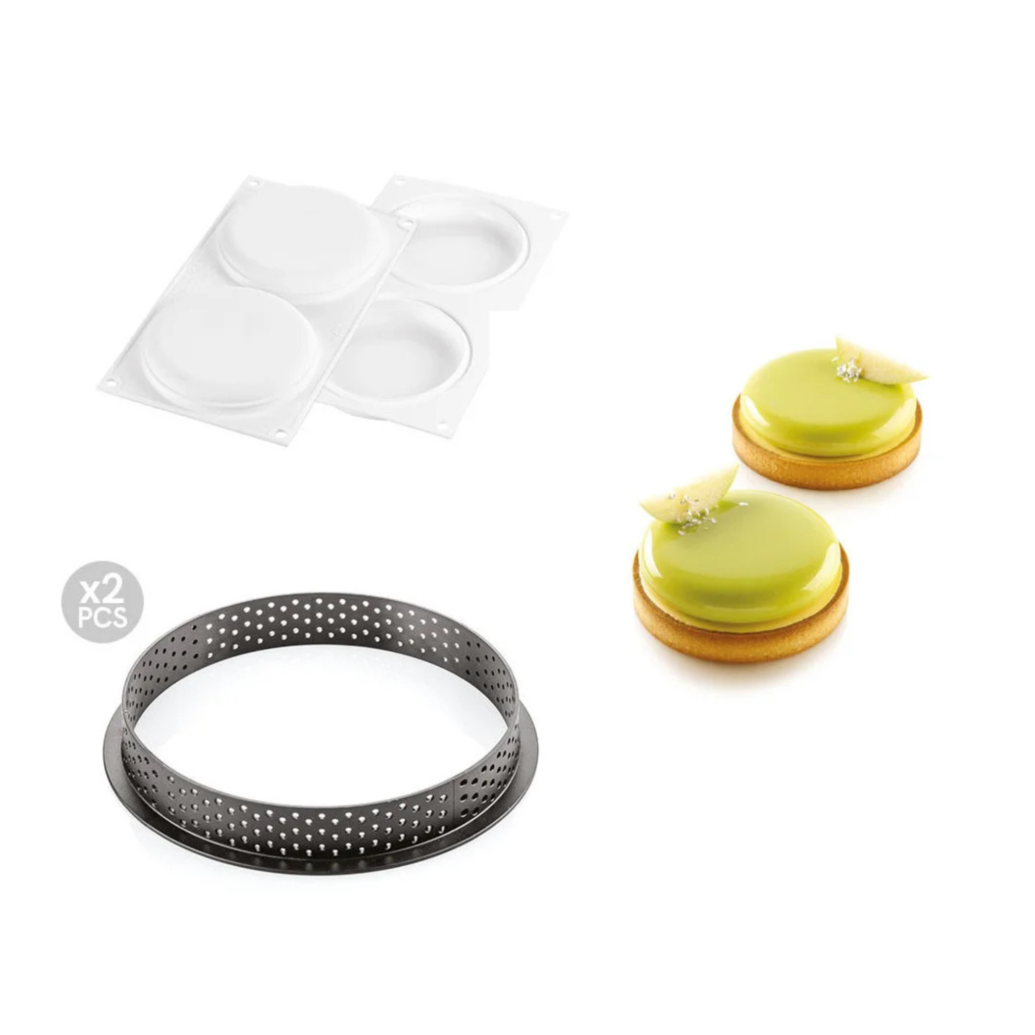 Silikomart - Kit Moule Silicone Tartes