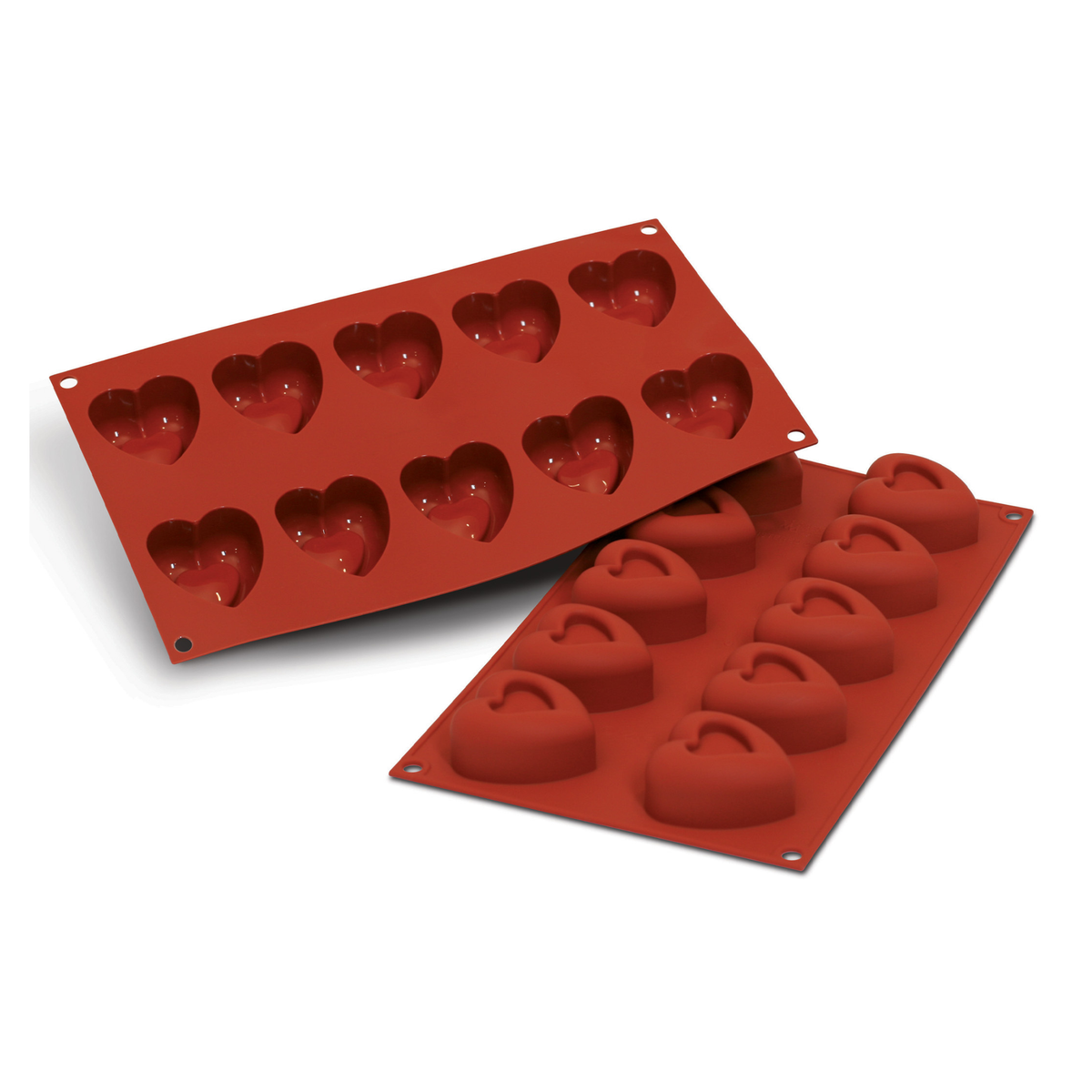 Moule silicone Silikomart 10 empreintes cœur