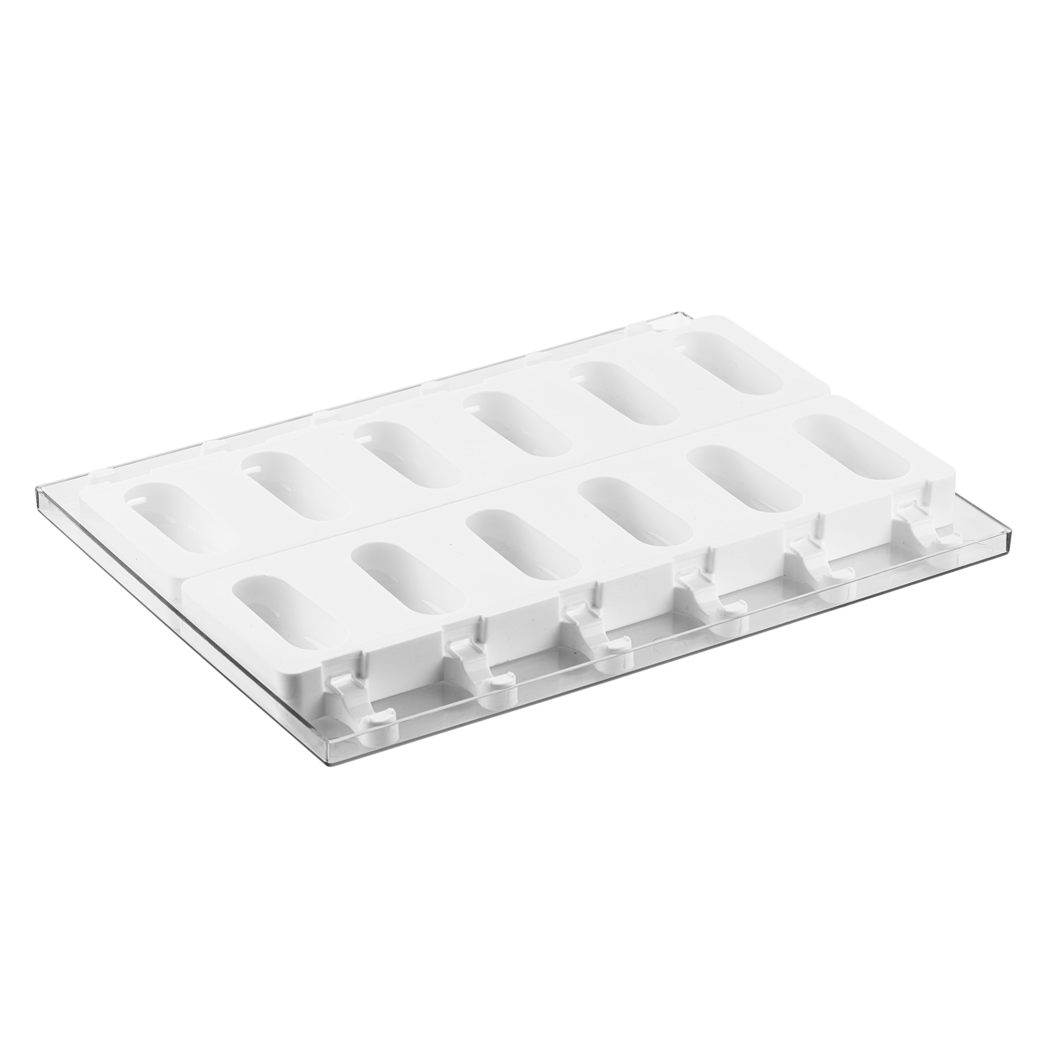 Silikomart - Moule Silicone Glaces 12 Esquimaux Bombés avec 50 bâtonnets