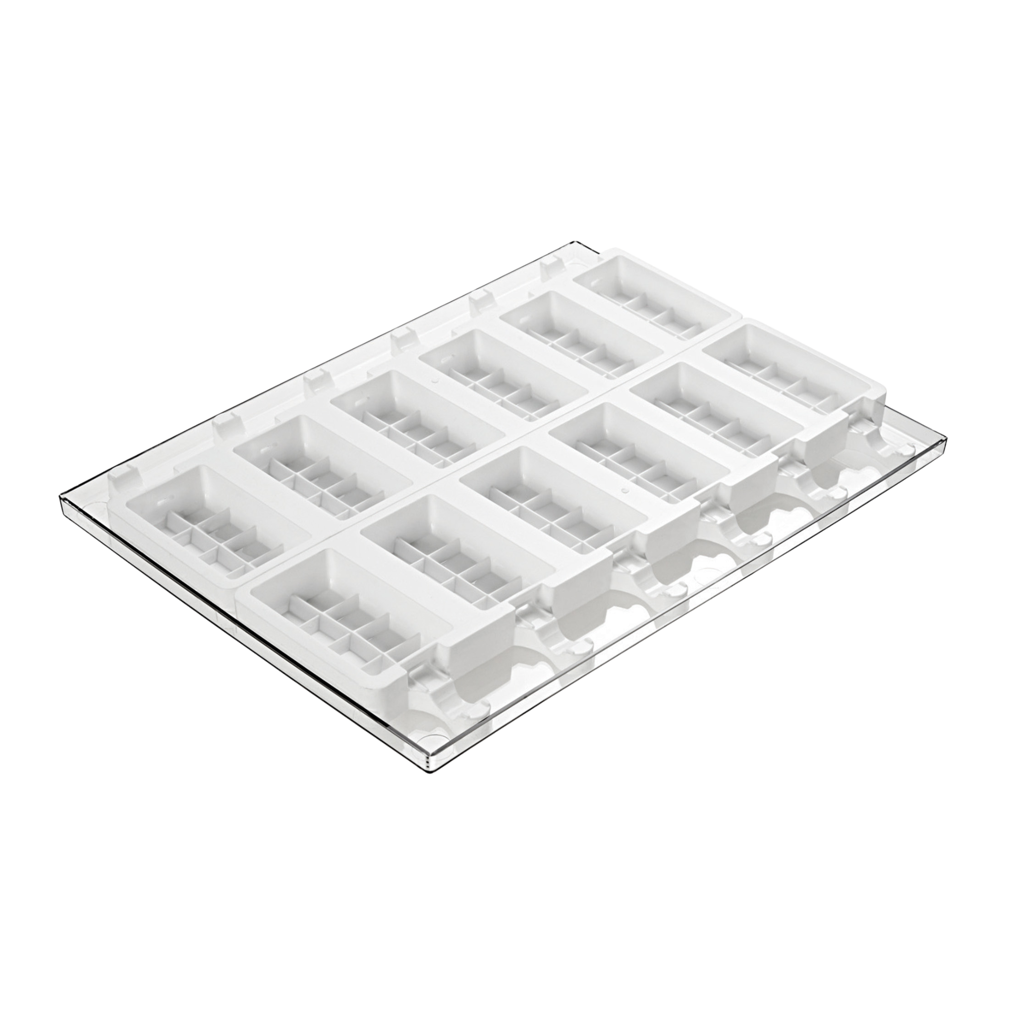 Silikomart - Moule Silicone Glaces  12 Esquimaux Choco avec 50 bâtonnets