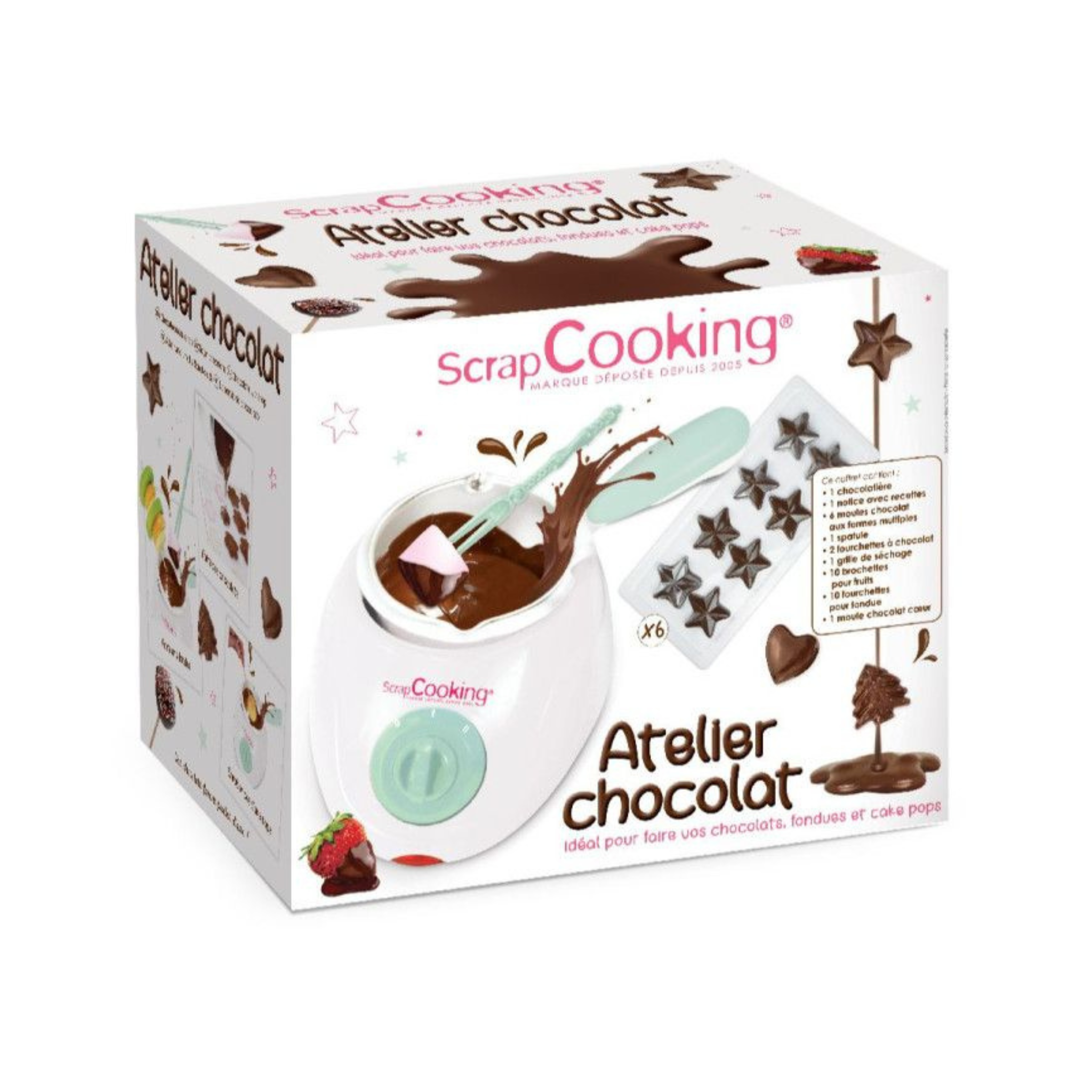Scrapcooking - Atelier chocolat - Appareil Fondue Chocolat 33 èlements