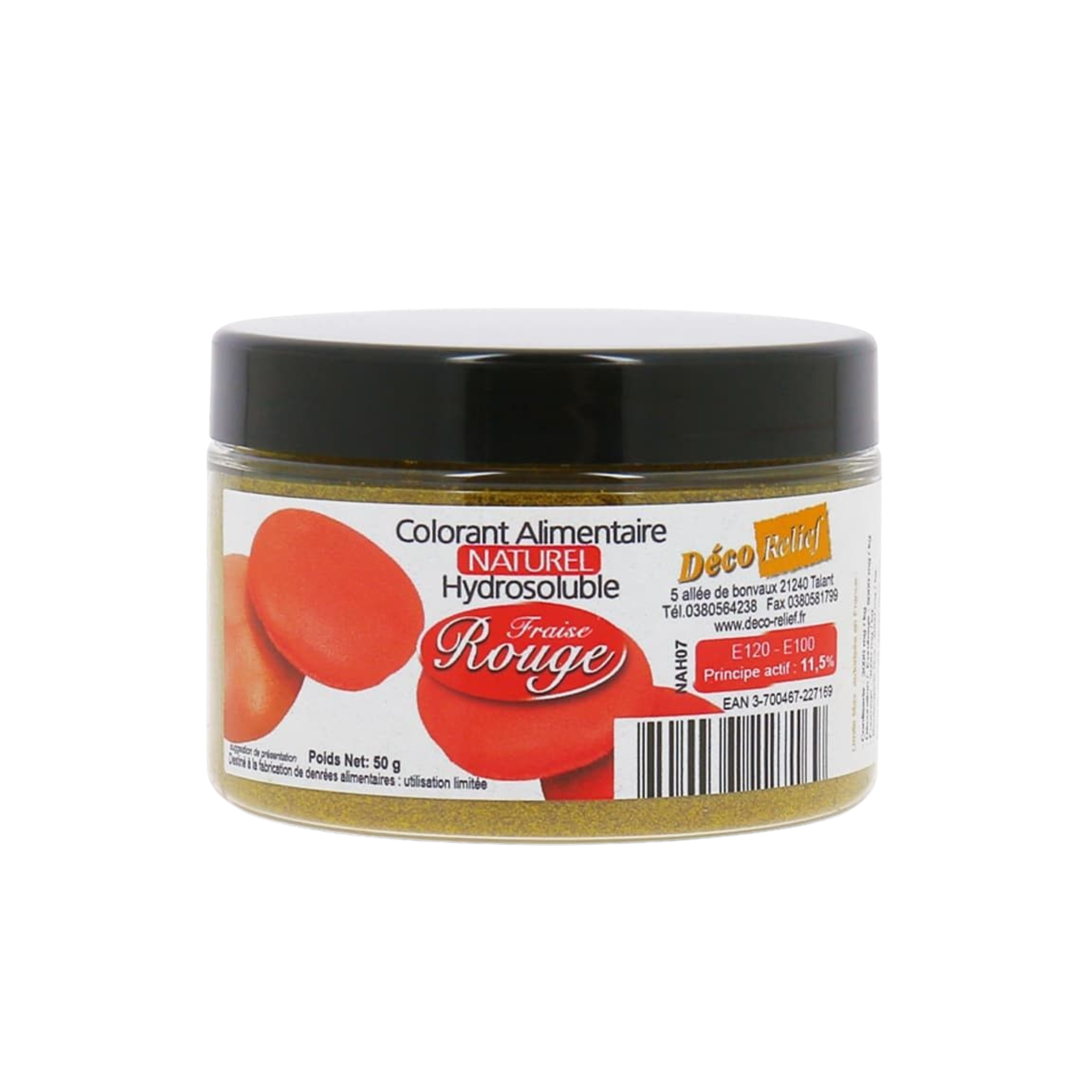 Décorelief Colorant Alimentaire Naturel Hydrosoluble en Poudre 50g