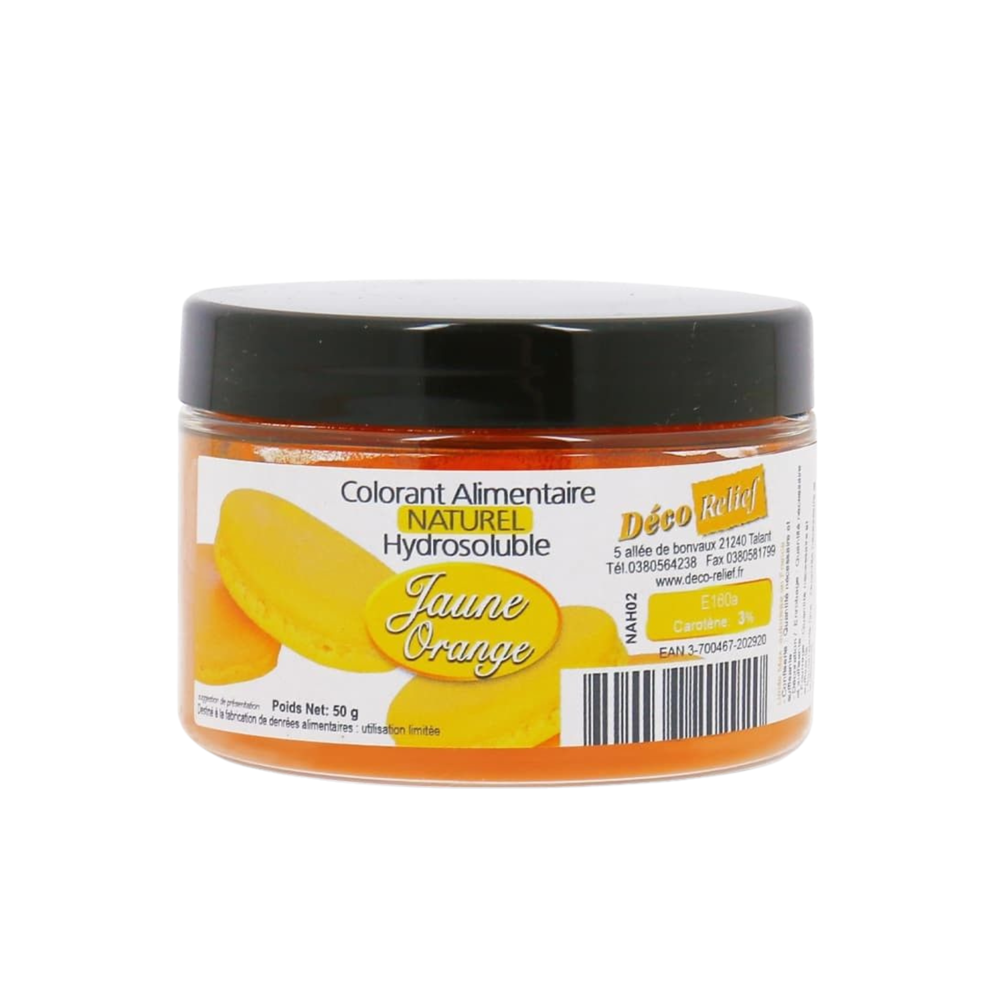 Décorelief Colorant Alimentaire Naturel Hydrosoluble en Poudre 50g