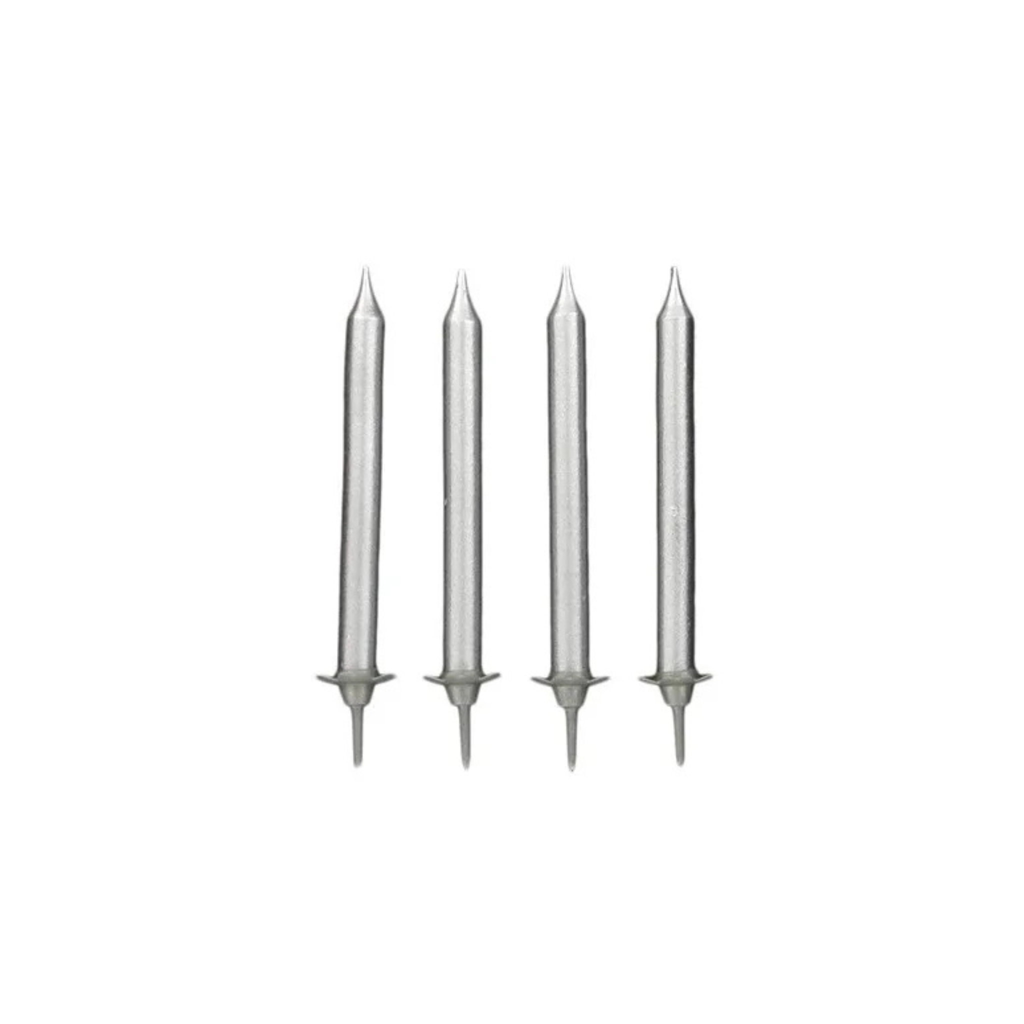 Patisdécor - Lot de 12 Bougies Pailletées avec Supports
