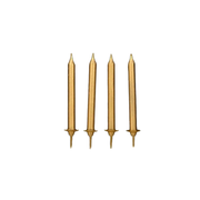 Patisdécor - Lot de 12 Bougies Pailletées avec Supports
