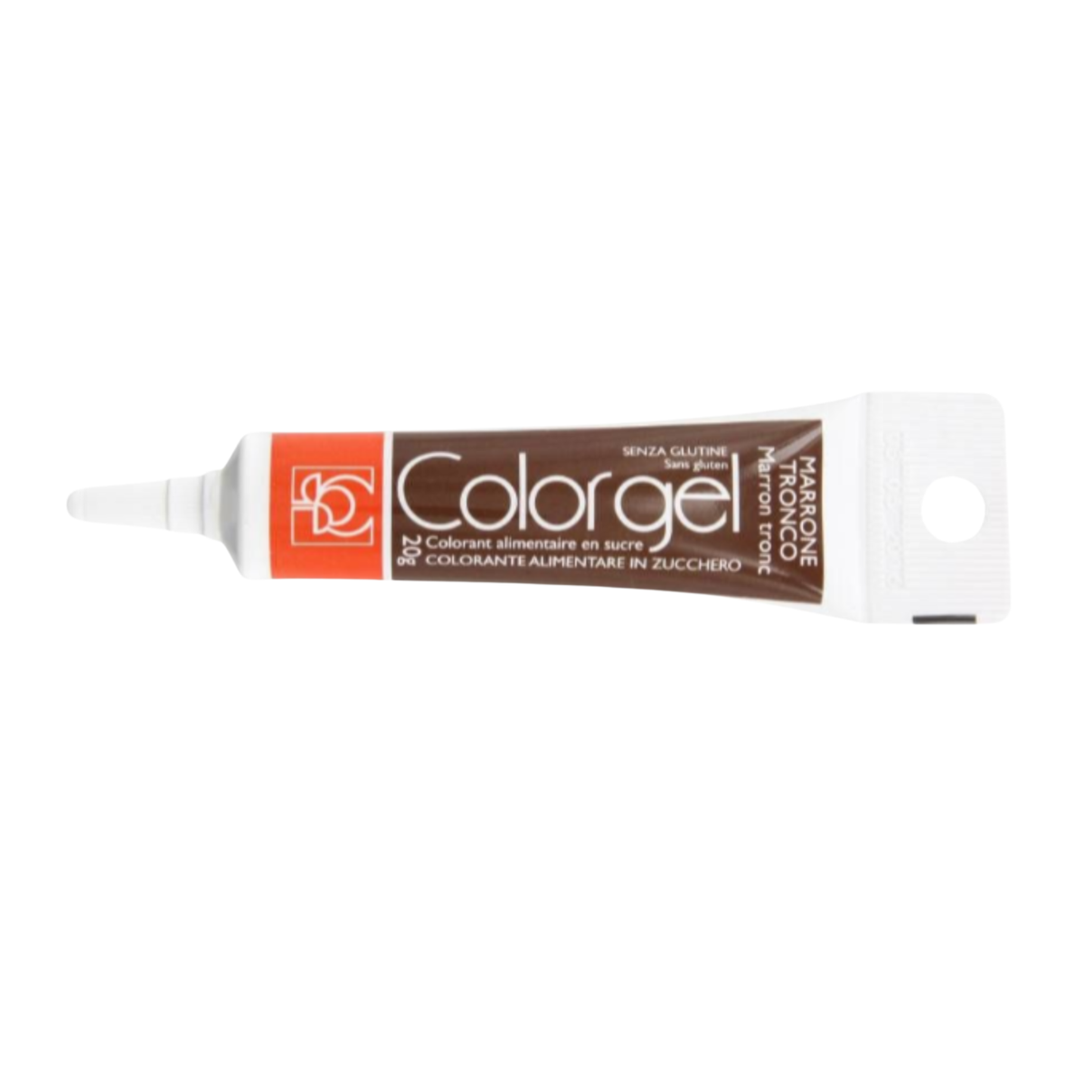 Colorant gel tube marron