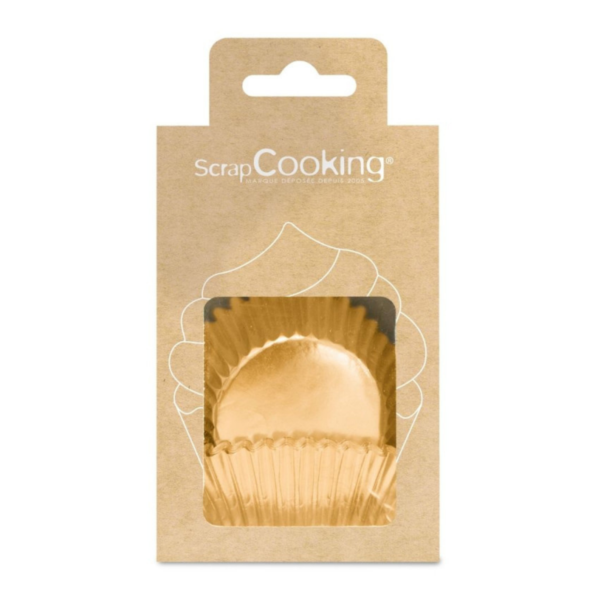 ScrapCooking - Caissettes à Cupcakes Dorées ou Argentées - 5 x 7,5 cm (x48)