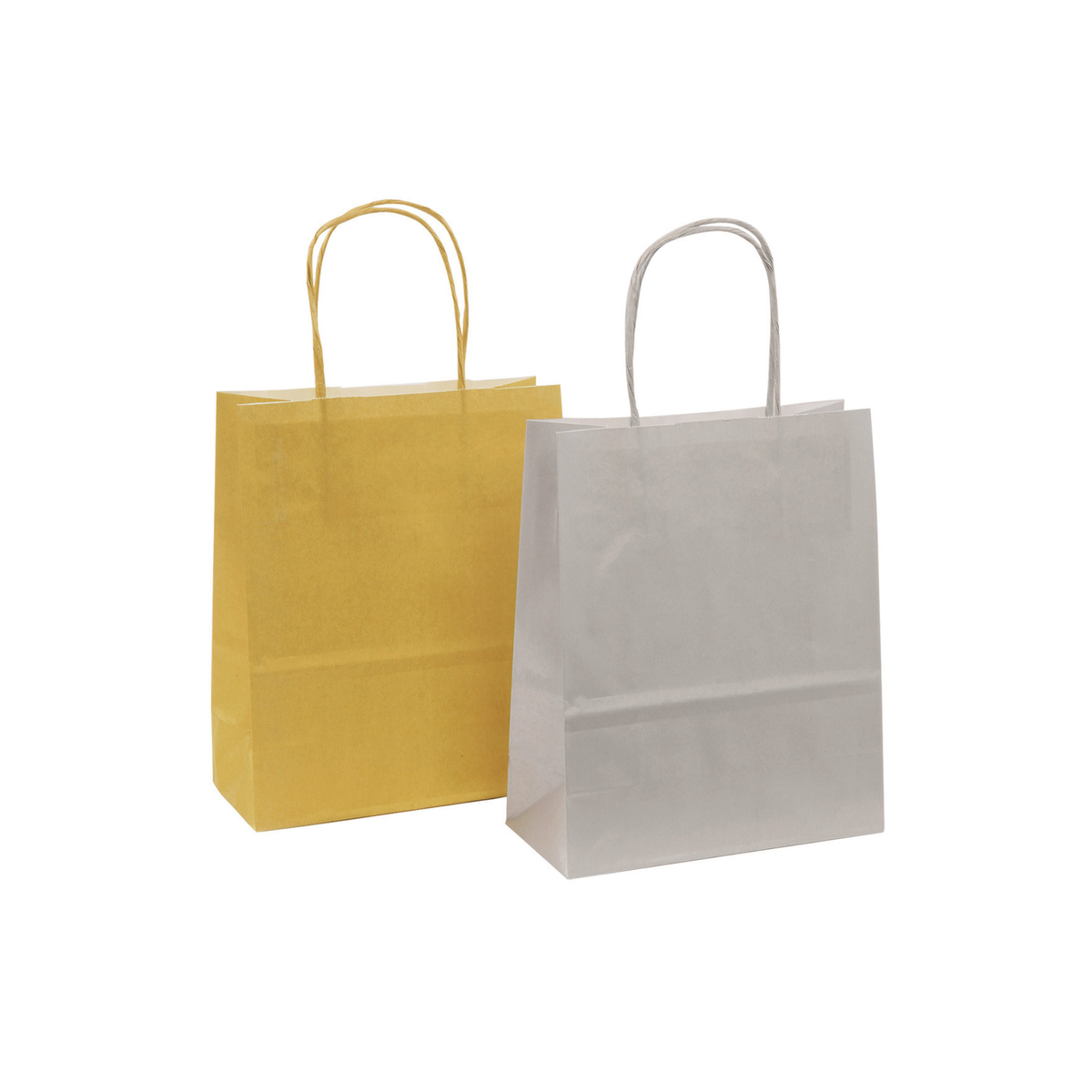 Sac cabas en papier kraft argent et doré