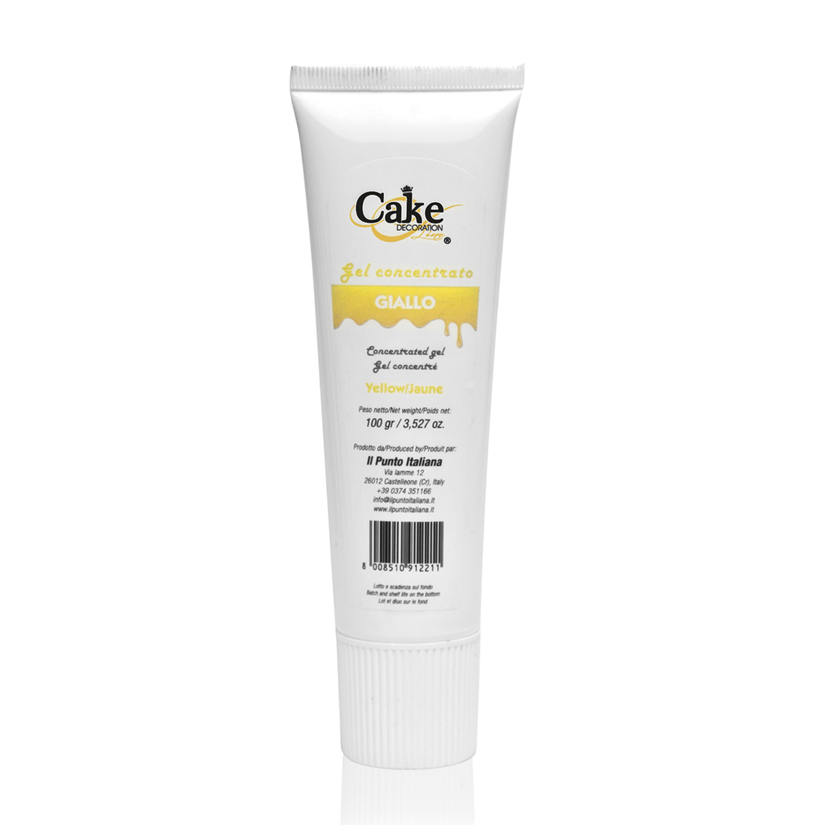 tube de colorant en gel jaune