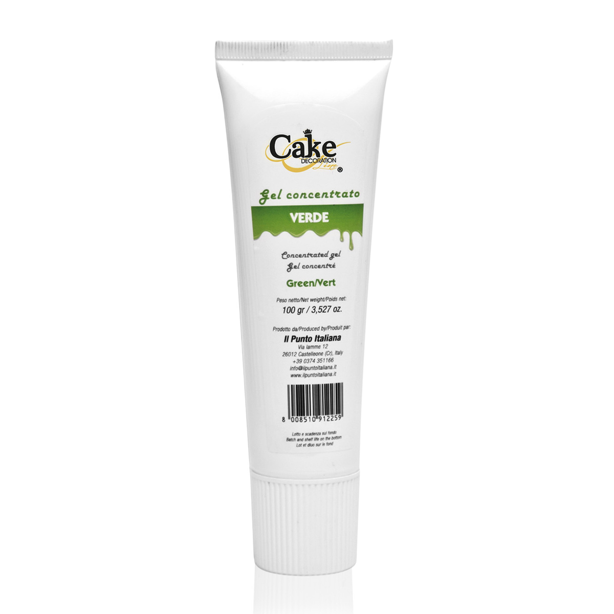 tube de colorant en gel vert