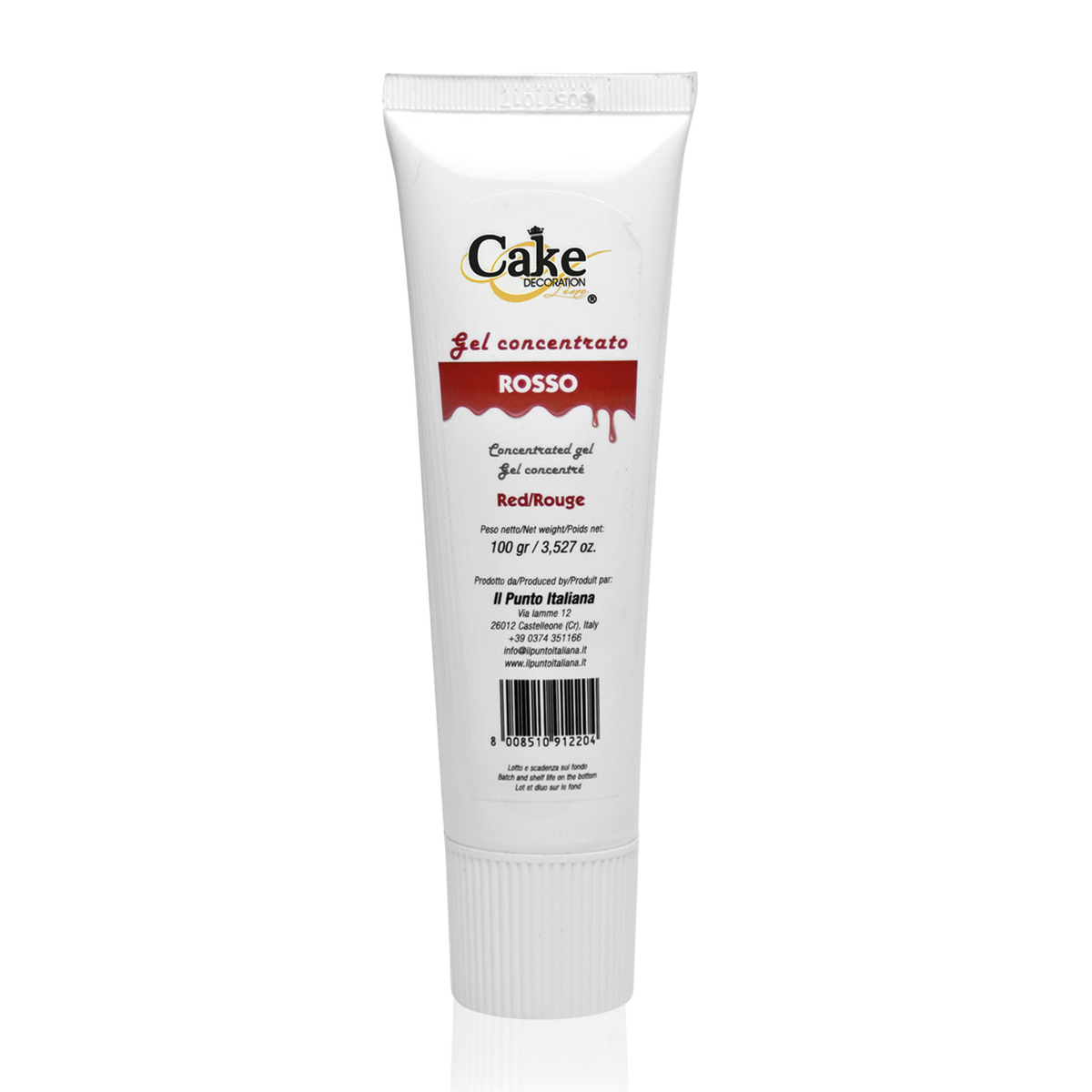 tube de colorant en gel rouge
