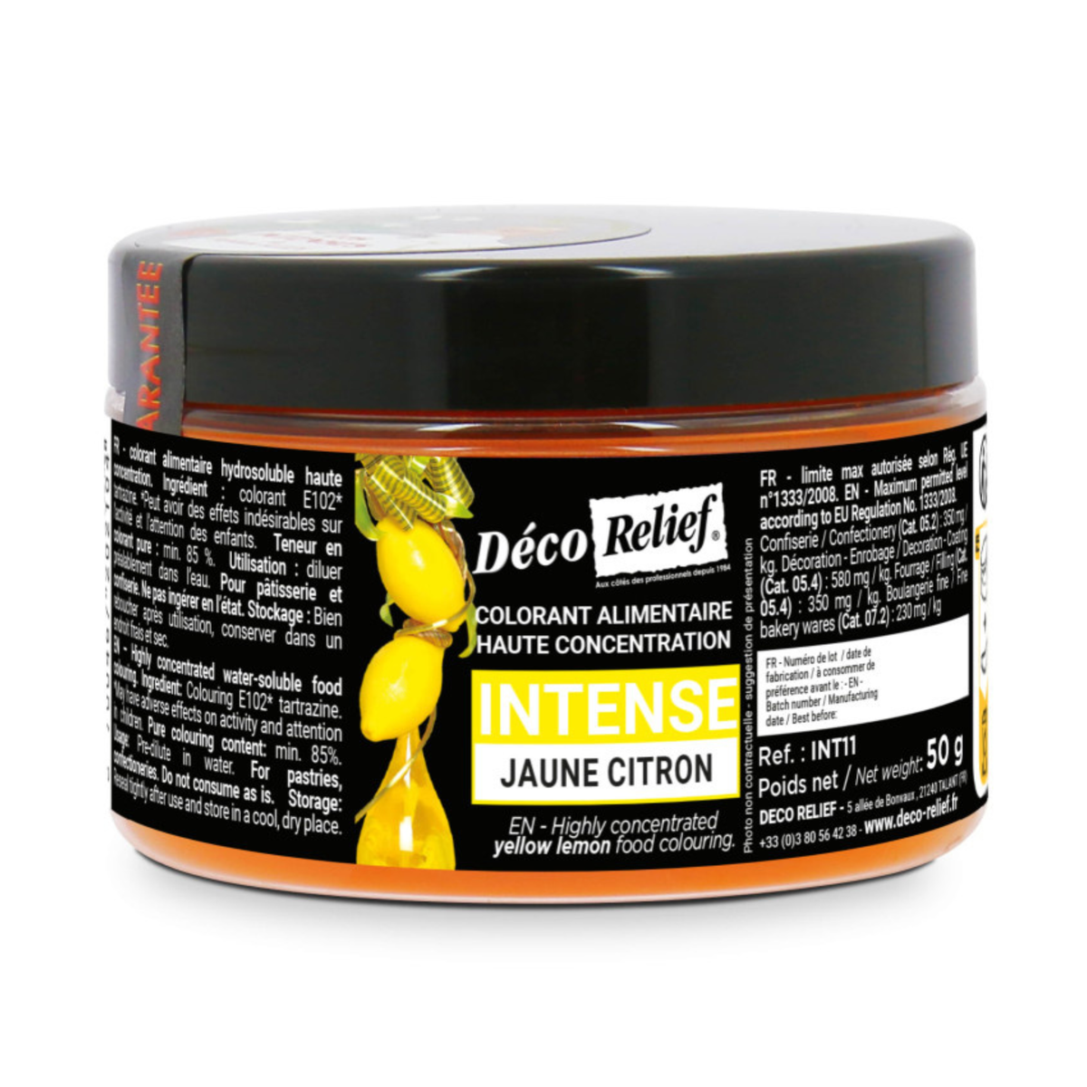 Déco Relief - Colorant alimentaire Hydrosoluble Intense en poudre 50 g