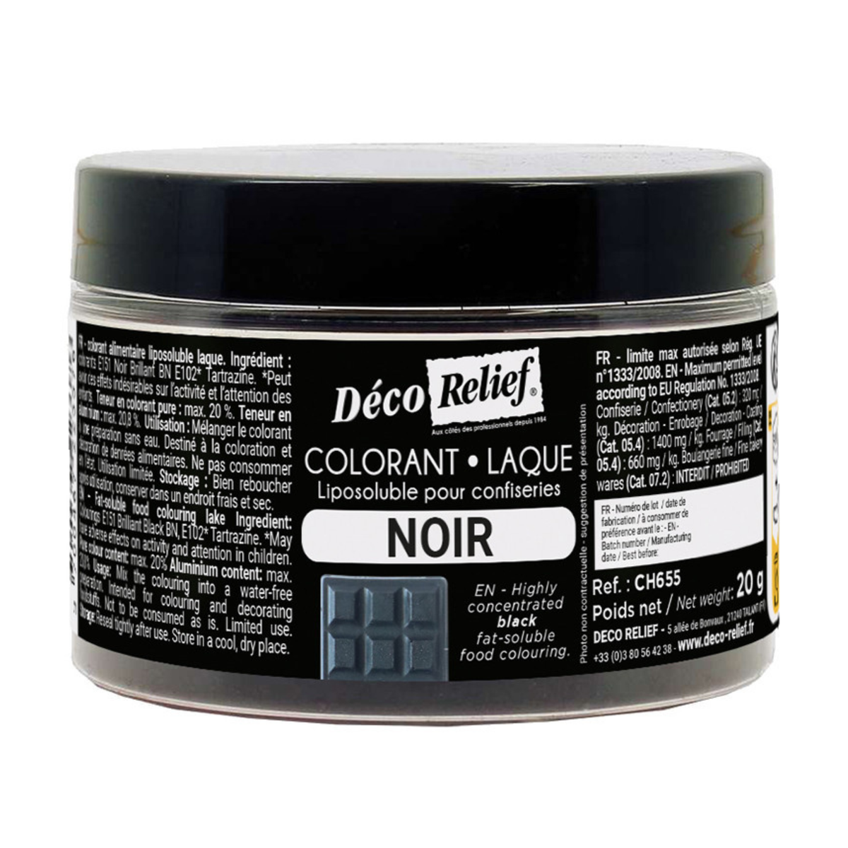 Déco Relief - Colorant alimentaire Liposoluble Laque en poudre 20g