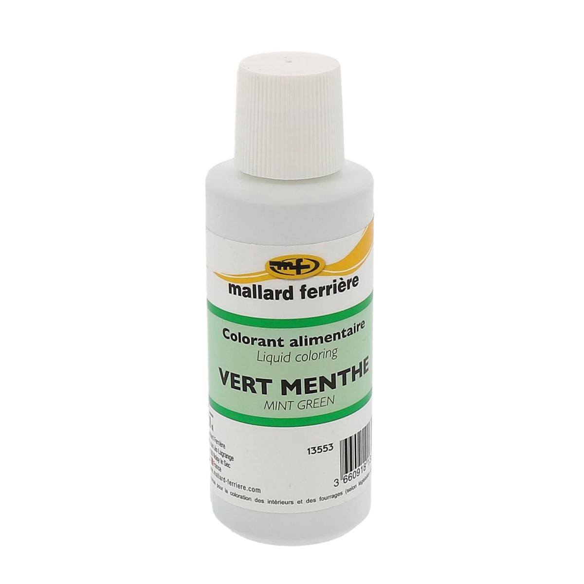 Colorant alimentaire liquide vert menthe 100ml Mallard Ferrière