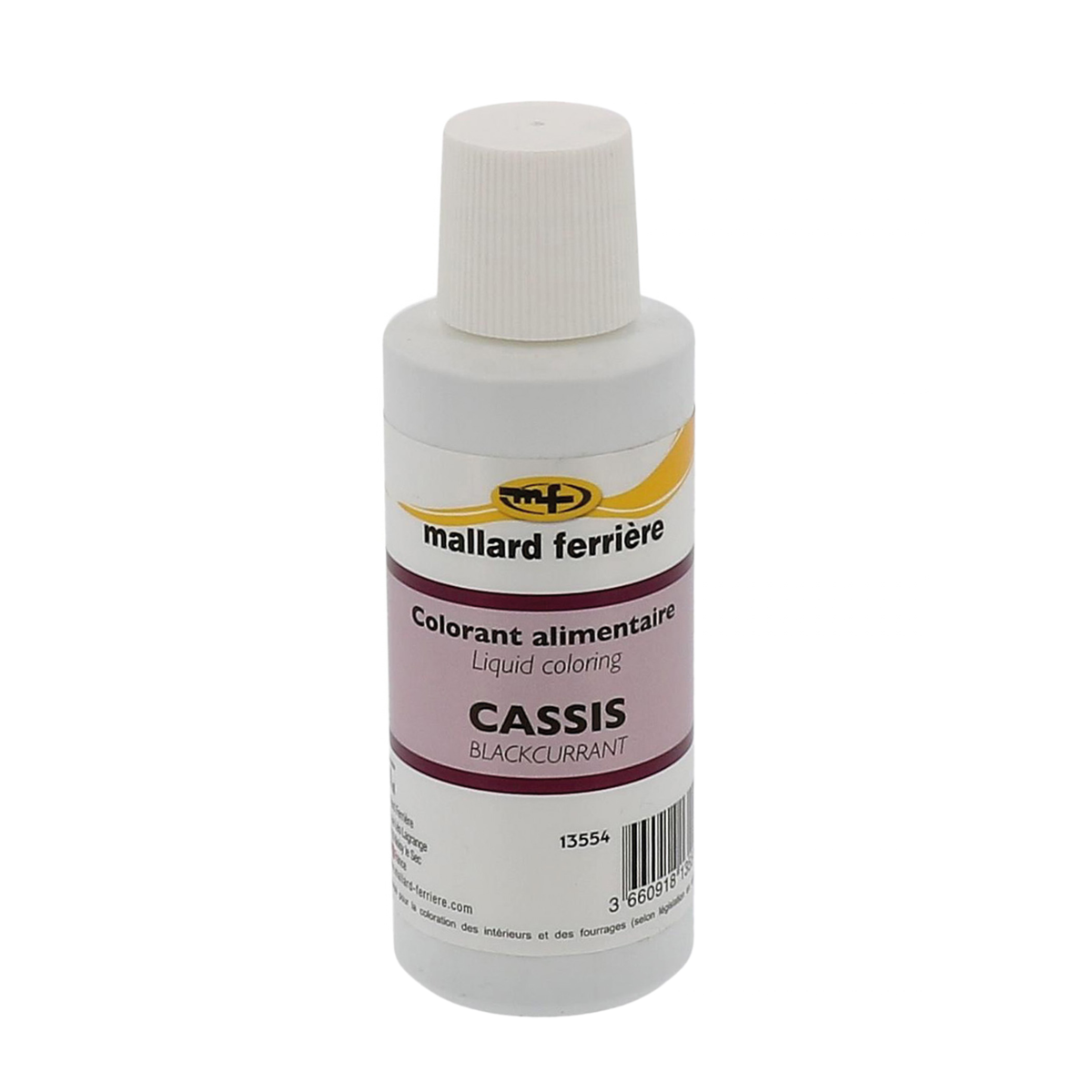 Colorant alimentaire liquide cassis 100ml Mallard Ferrière