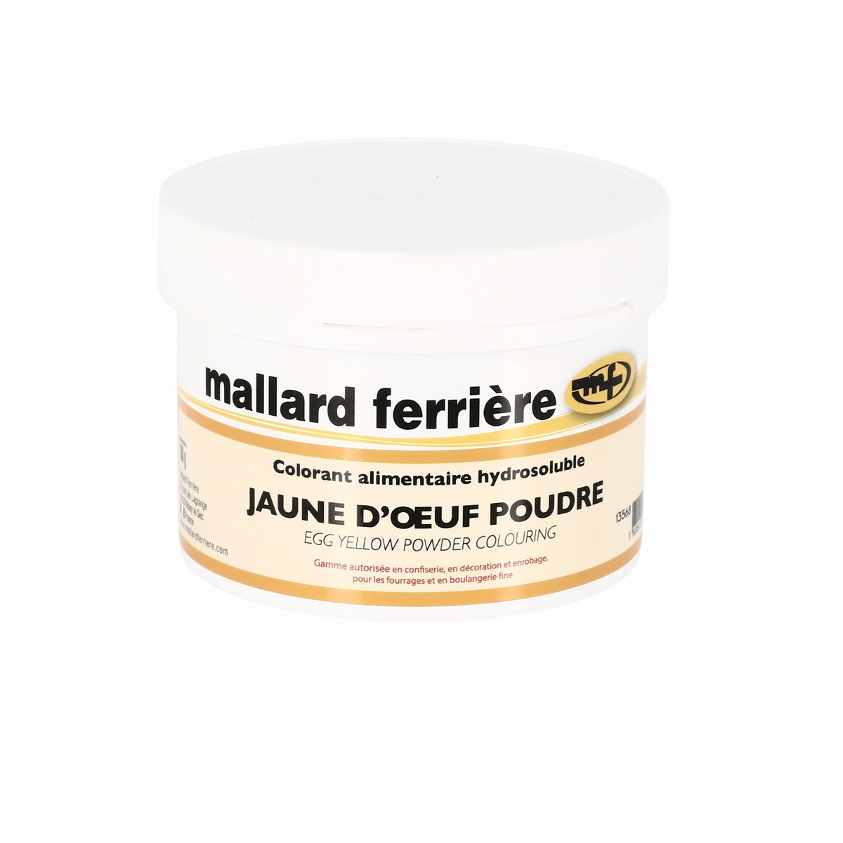 Colorant alimentaire hydrosoluble Jaune d'œuf couleur intense 100g Mallard Ferrière 
