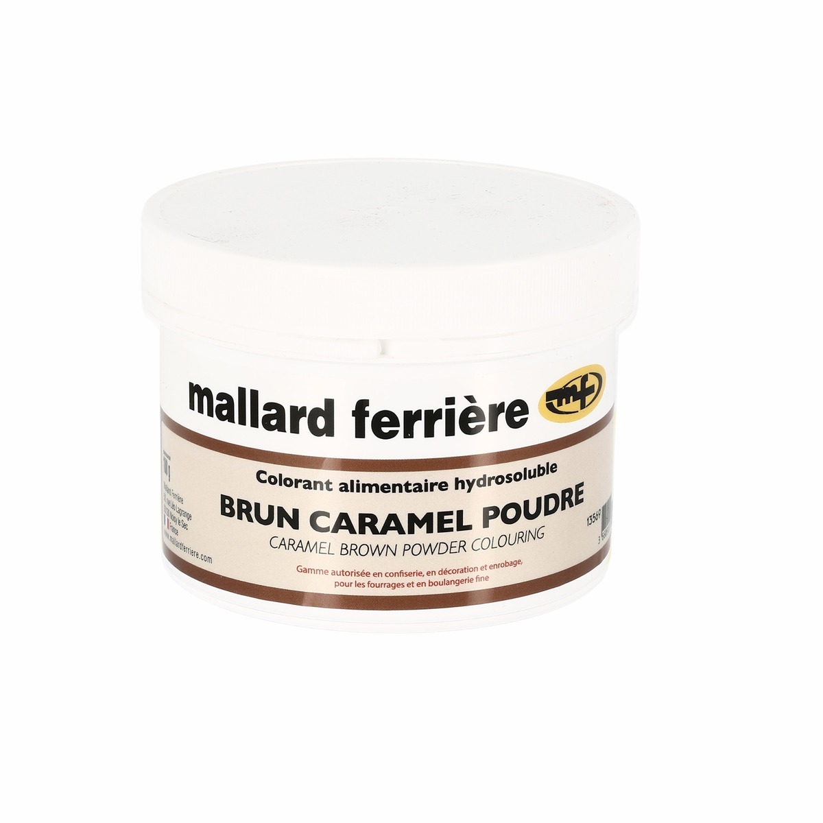 Colorant alimentaire hydrosoluble brun caramel couleur intense 100g Mallard Ferrière 