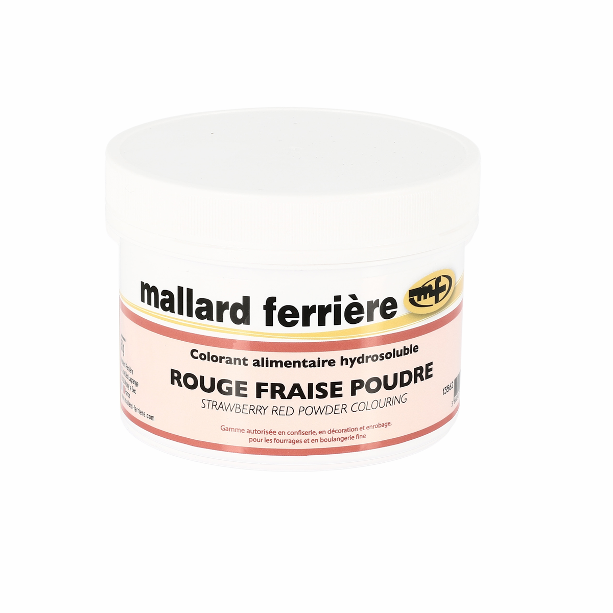 Colorant alimentaire hydrosoluble rouge fraise couleur intense 100g Mallard Ferrière 