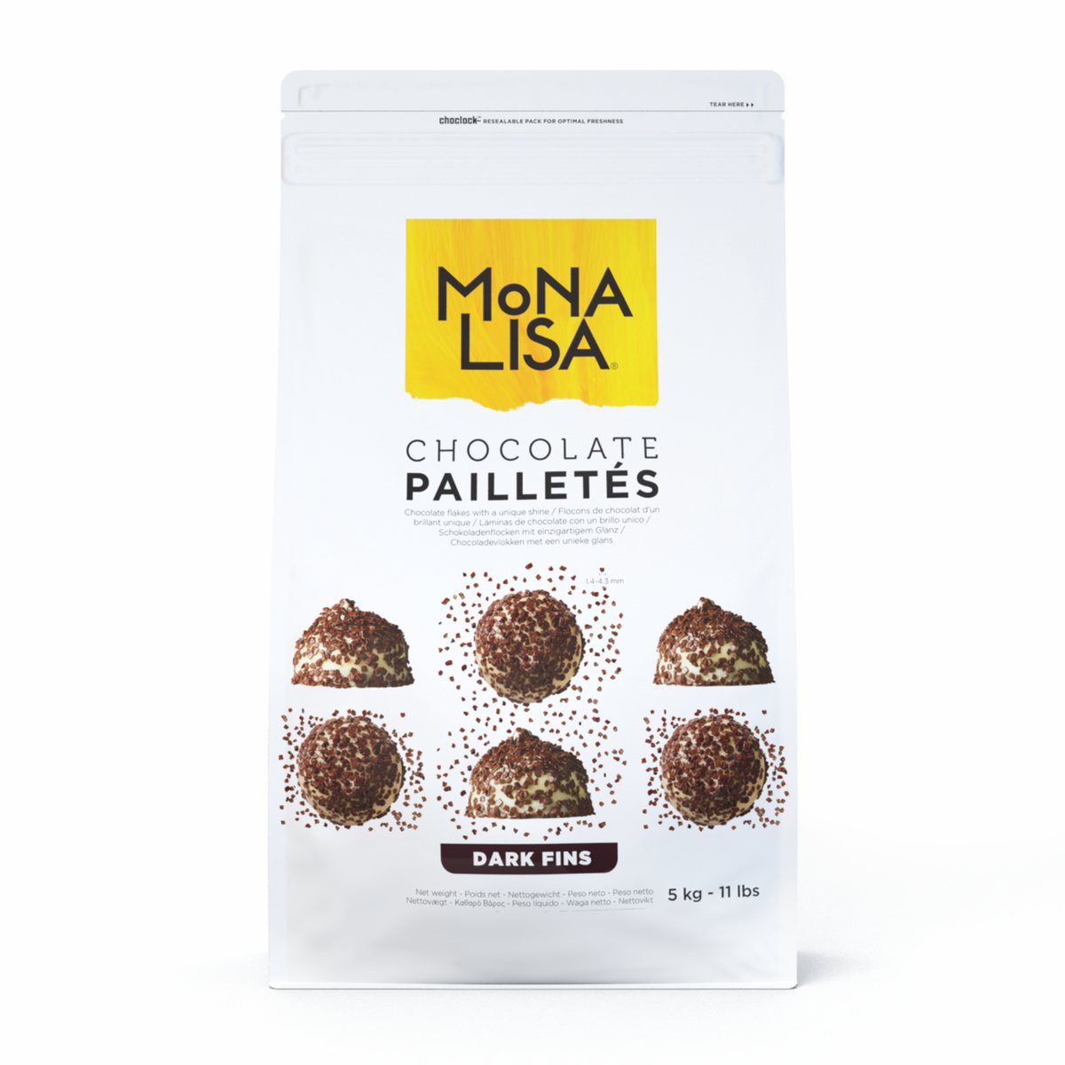 Mona Lisa - Paillettes de Chocolat Noir Super Fines 