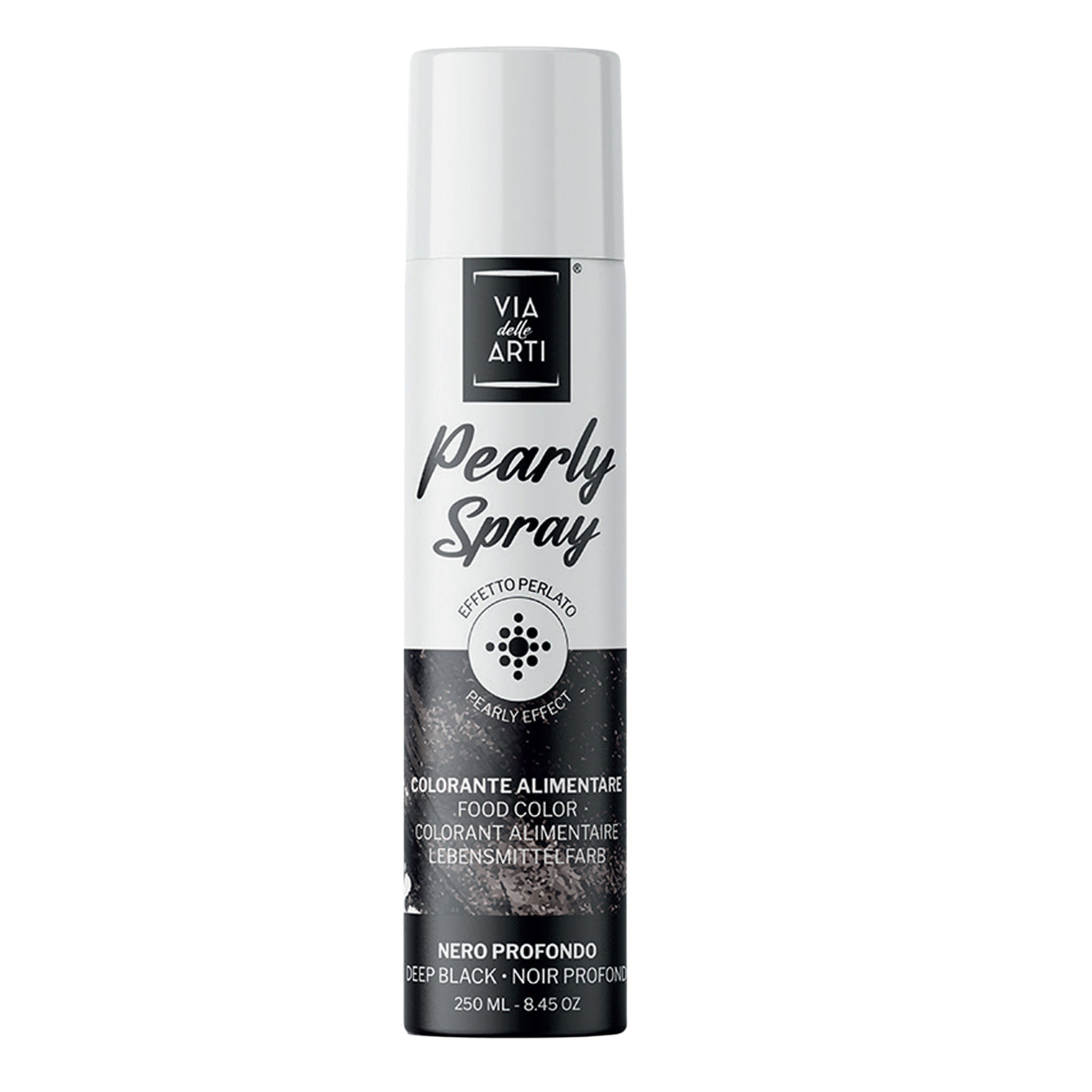 Spray alimentaire effet métallisé noir Via delle Arti 250 ml