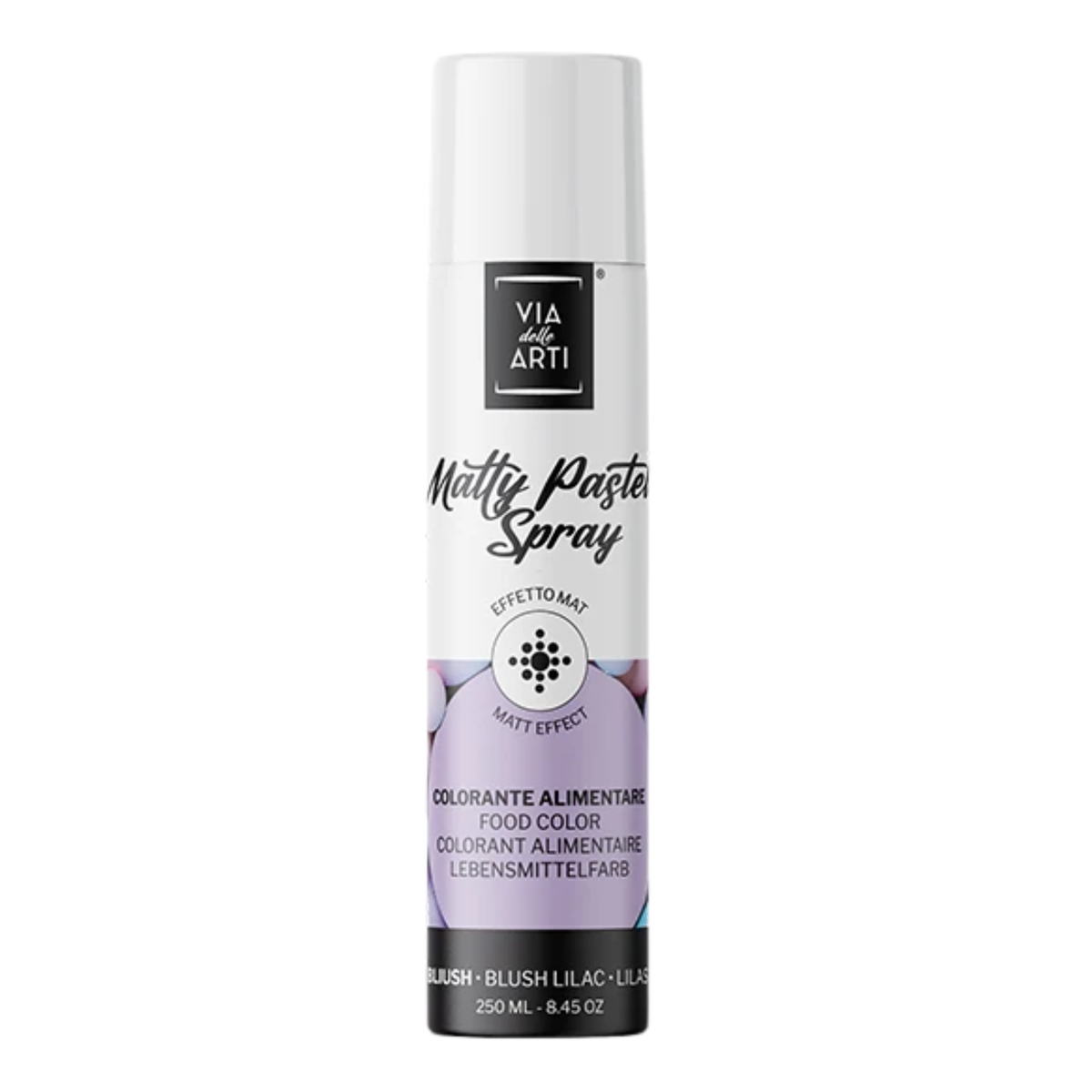 Spray alimentaire effet mat lilas Via delle Arti 250 ml