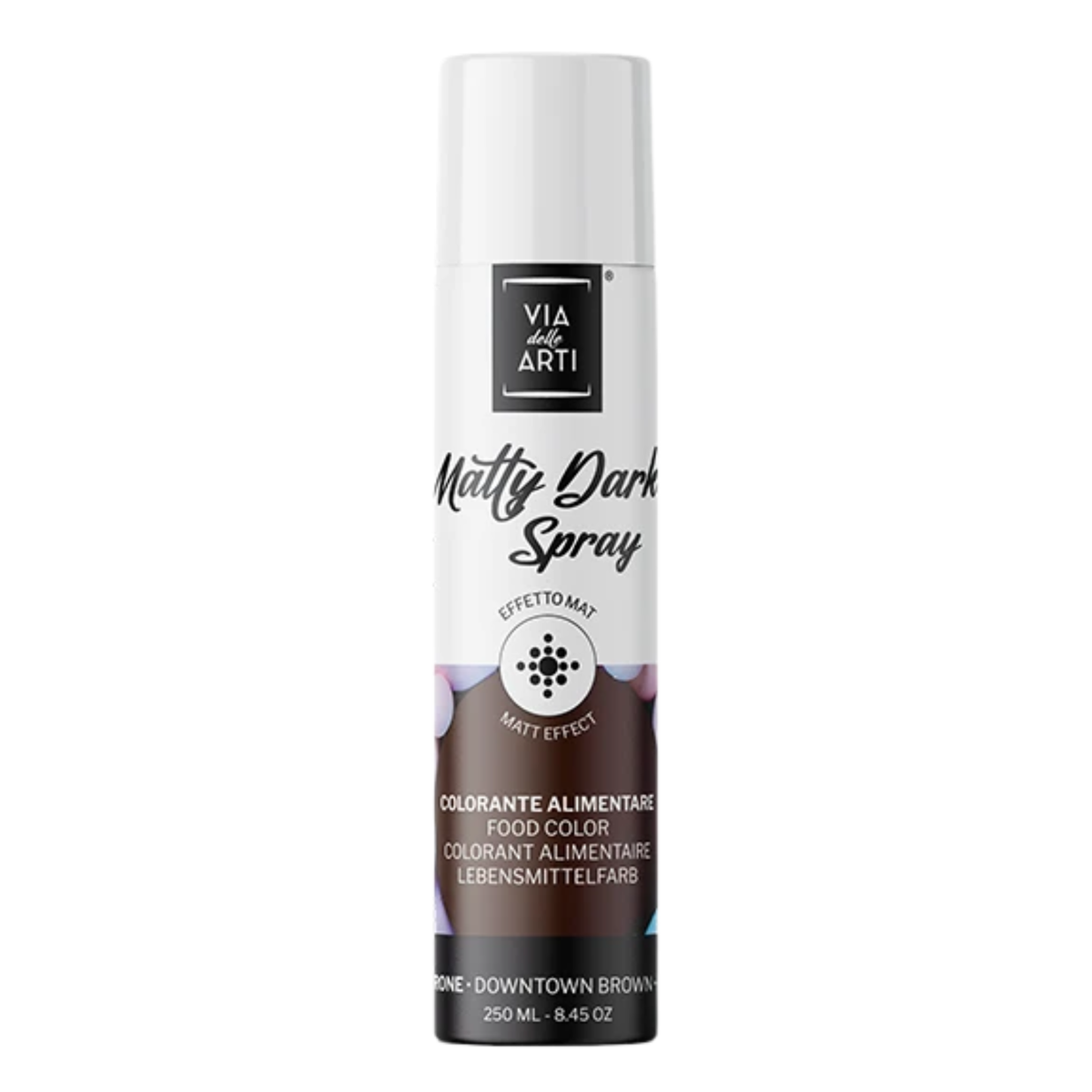 Spray alimentaire effet mat marron Via delle Arti 250 ml