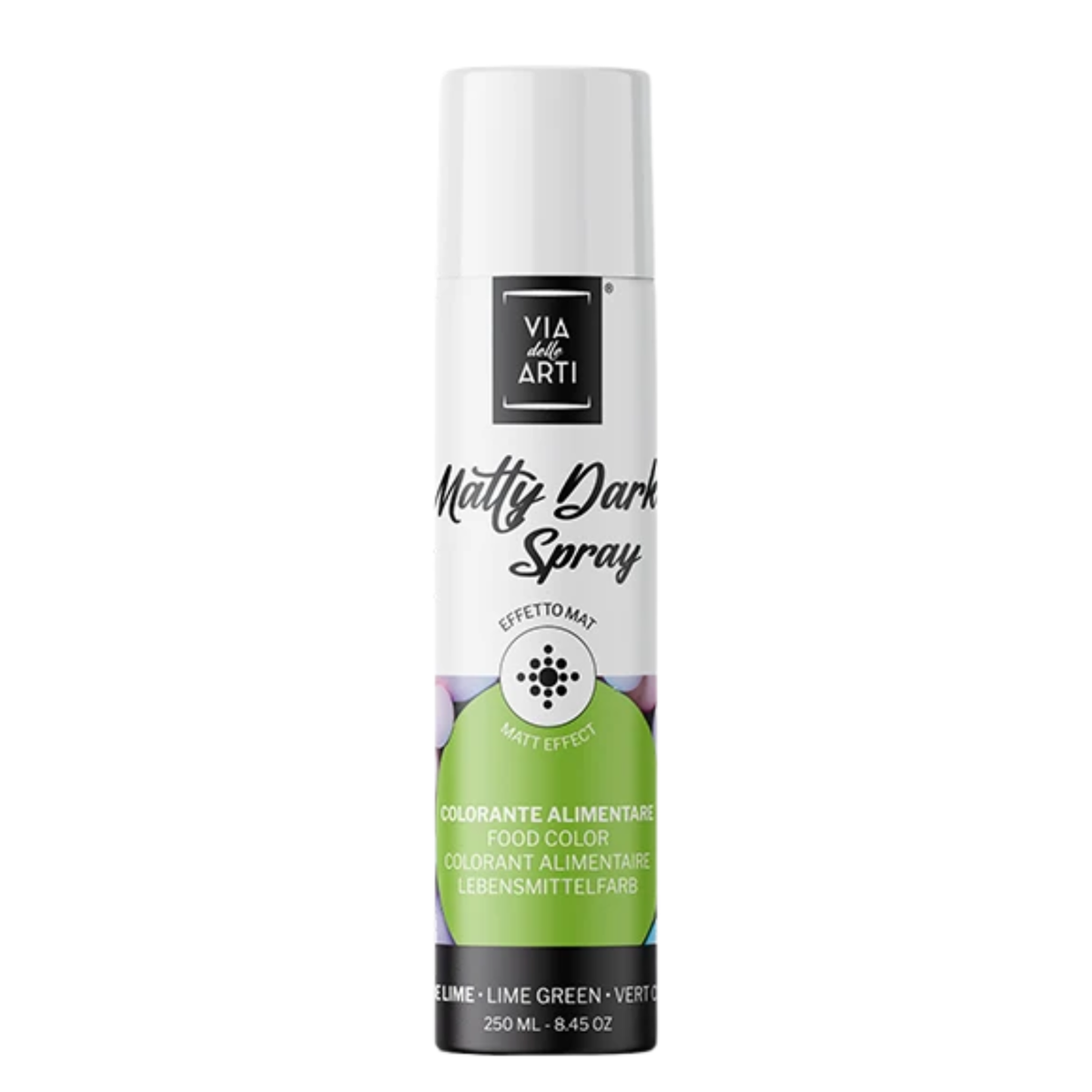 Spray alimentaire effet mat vert citron Via delle Arti 250 ml