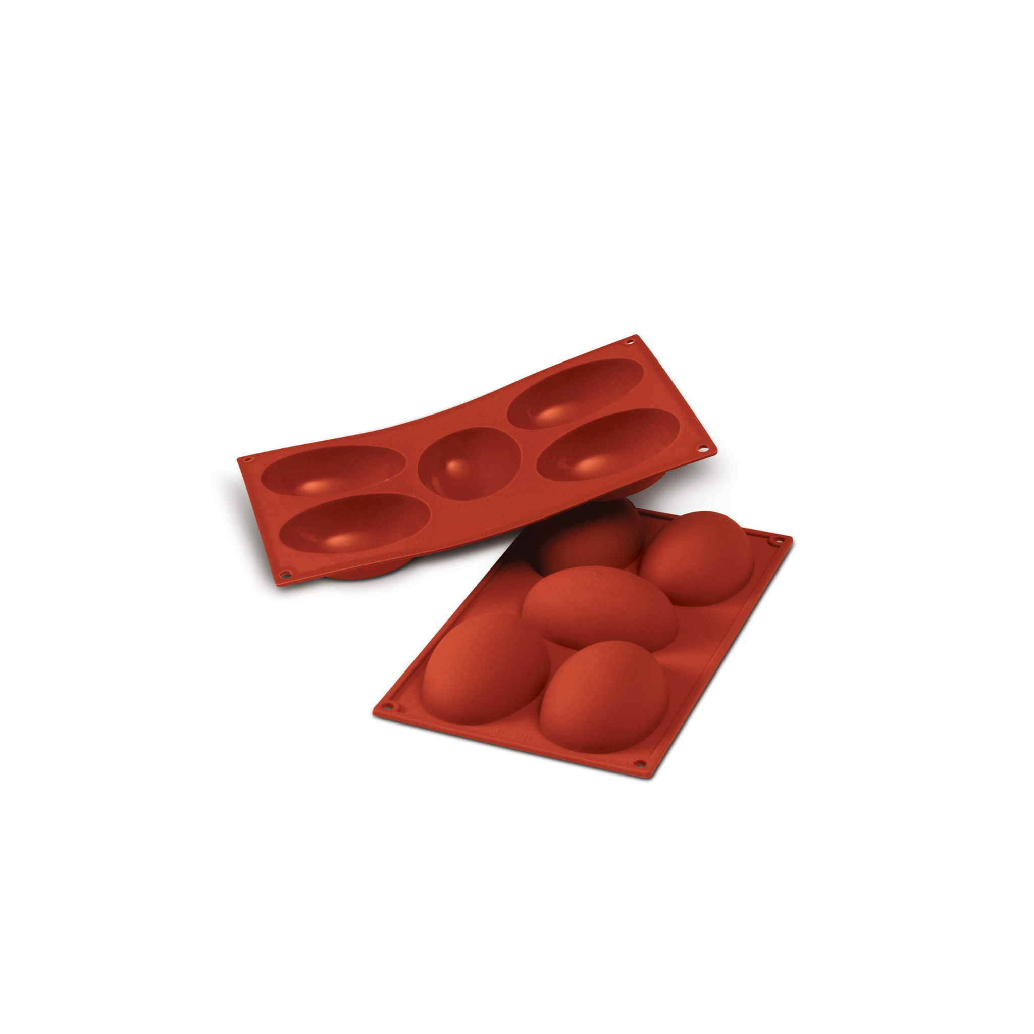 Silikomart - Moule Silicone 5 Demi-Oeufs 130ml