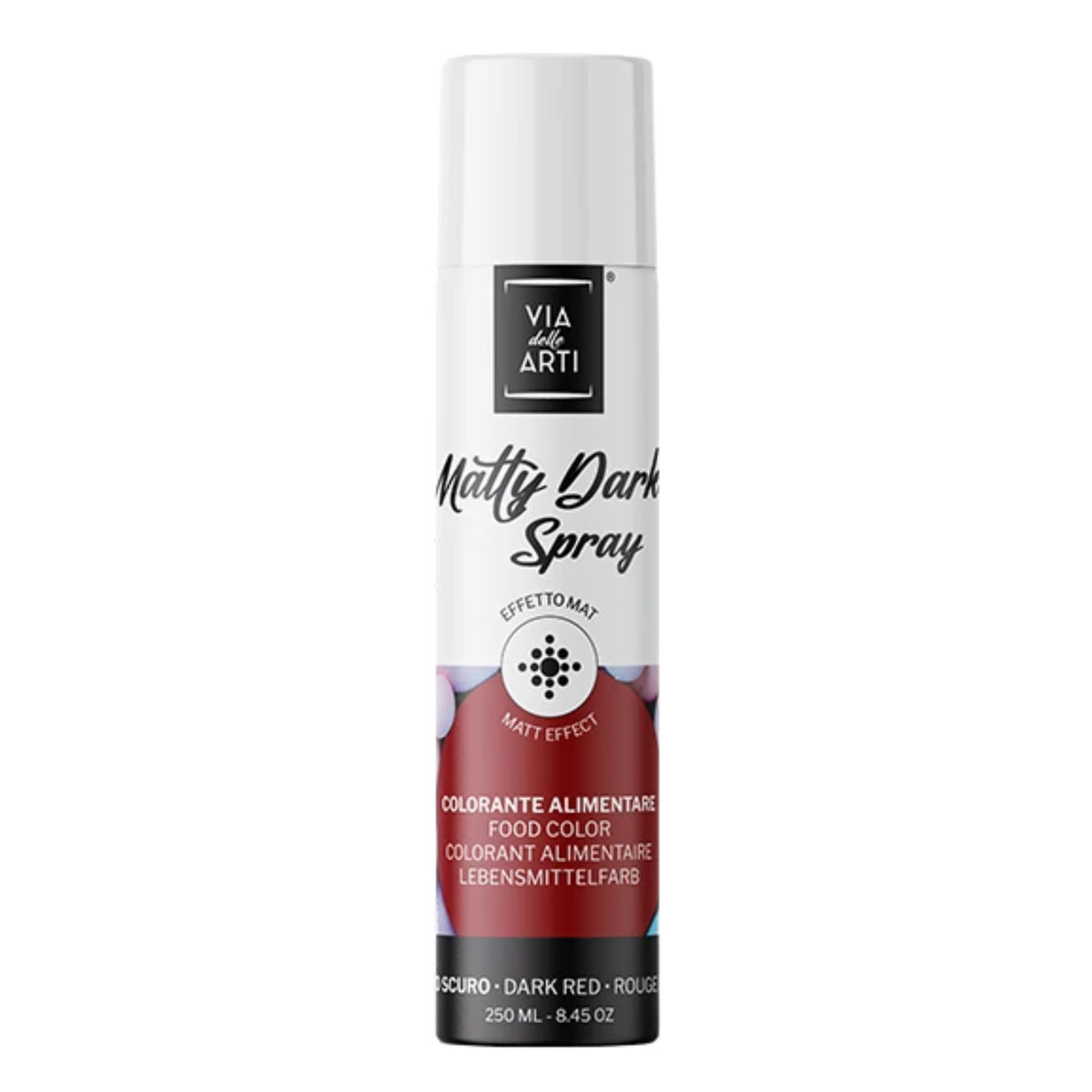Spray alimentaire effet mat rouge Via delle Arti 250 ml
