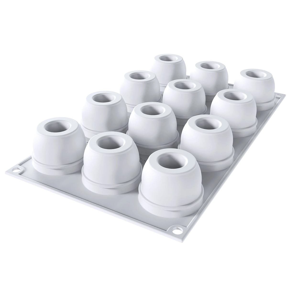Moule silicone 12 entremets ronds avec insert