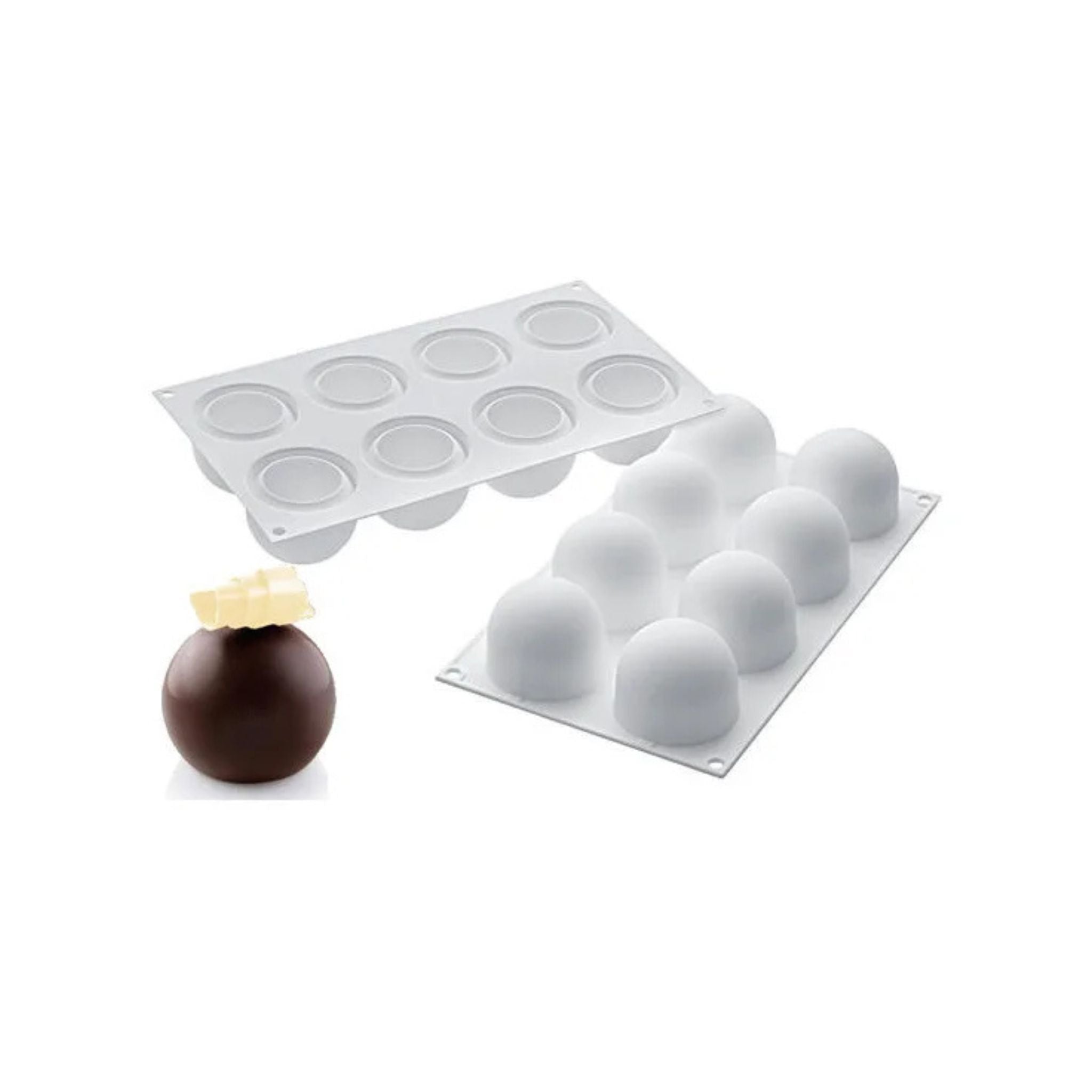 Silikomart - Moule Silicone 8 Truffes Ø 62 mm