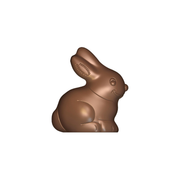 Moulage en chocolat en forme de lapin assis
