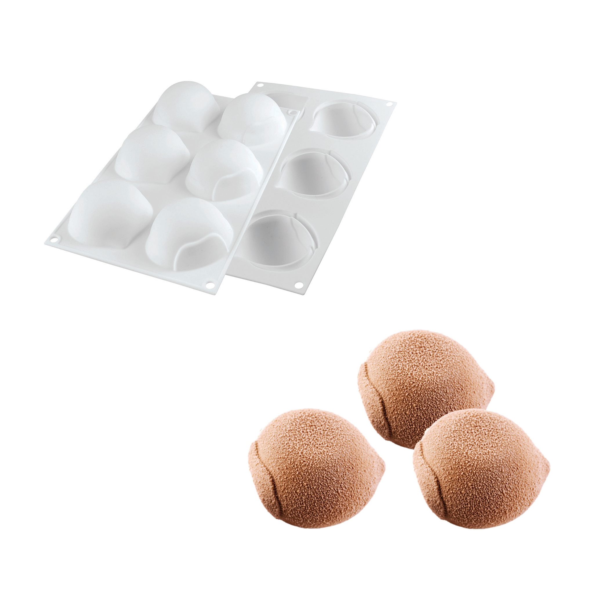 Silikomart - Moule Silicone 6 Marrons 30 ml