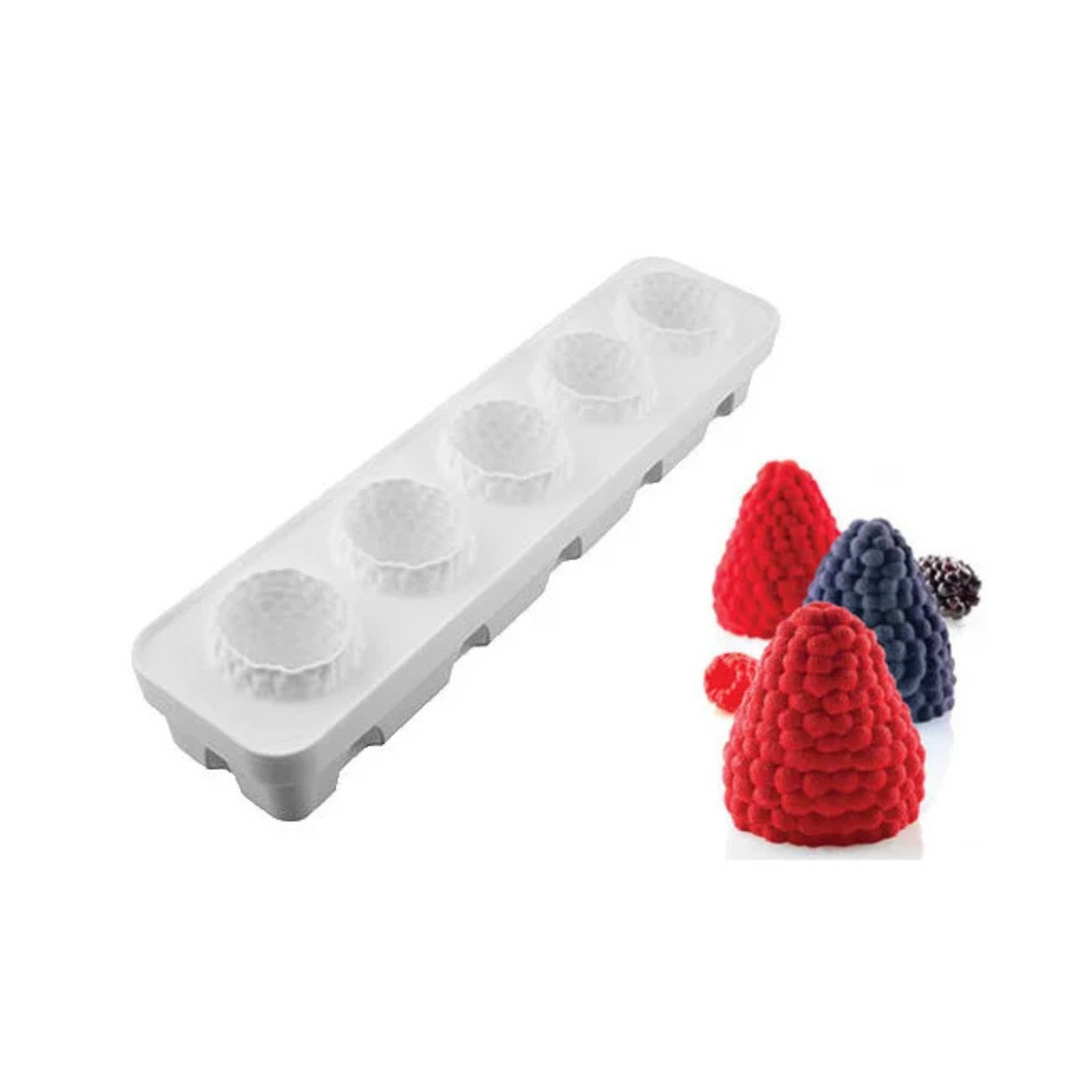 Silikomart - Moule Silicone 5 Mûres & Framboises 110 ml