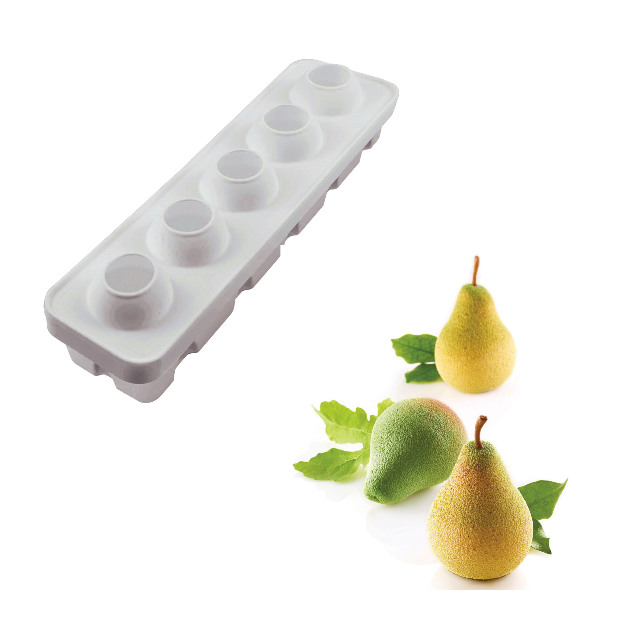 Silikomart - Moule Silicone 5 Poires & Figues 115 ml