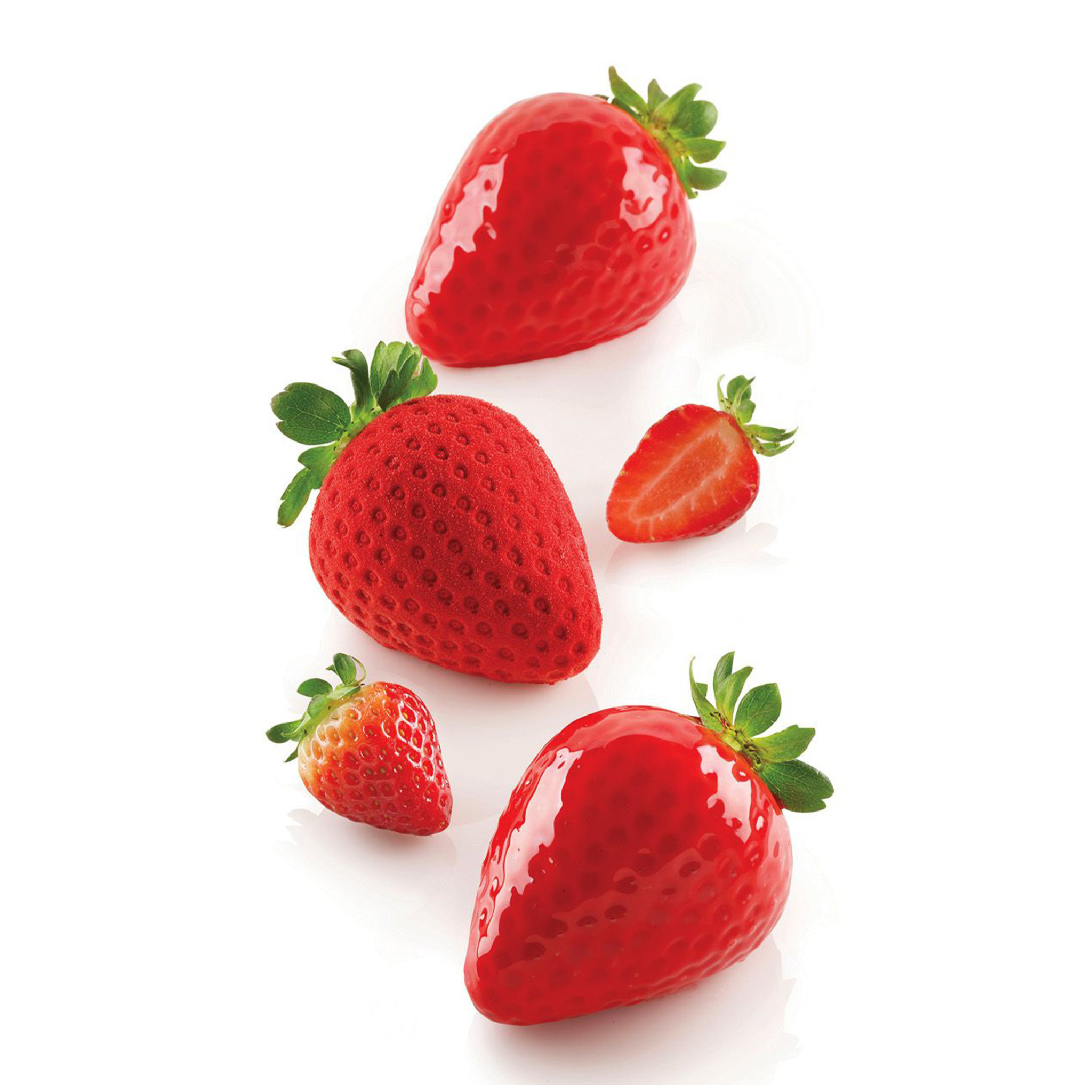 Silikomart - Moule Silicone 5 Fraises 120 ml