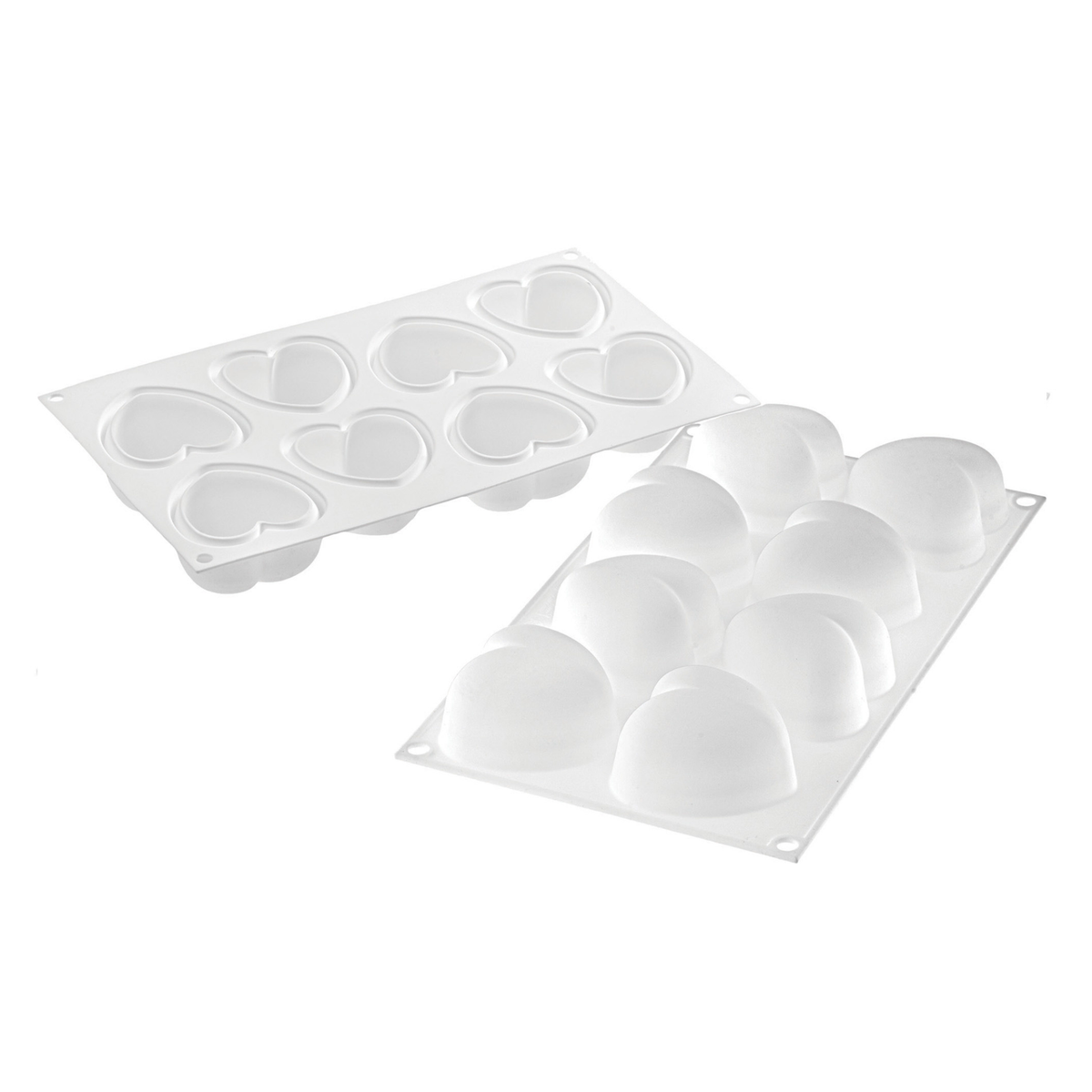 Moules silicone pour entremets en forme de cœur et inserts