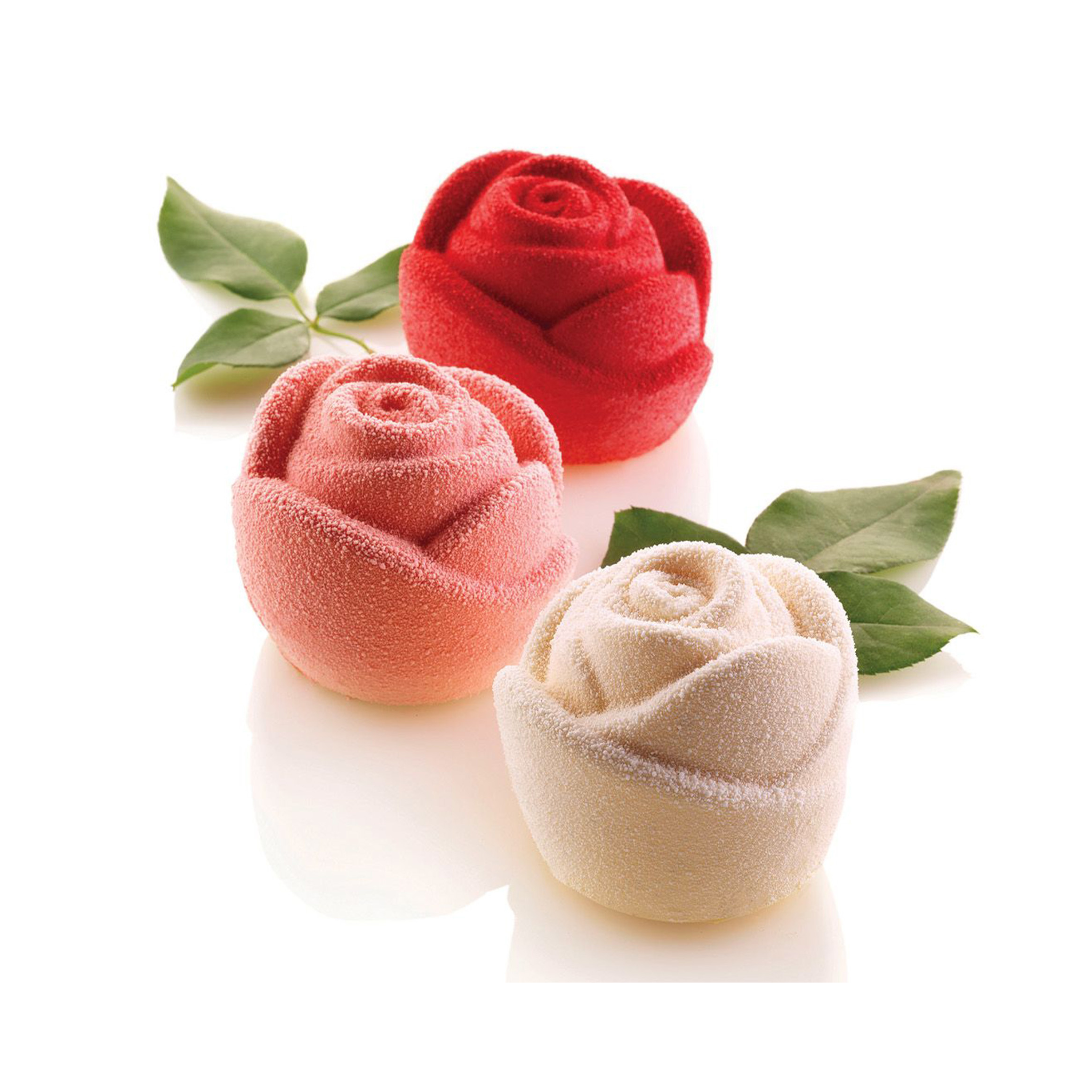 Silikomart - Moule Silicone 6 Roses ø70 mm 143 ml
