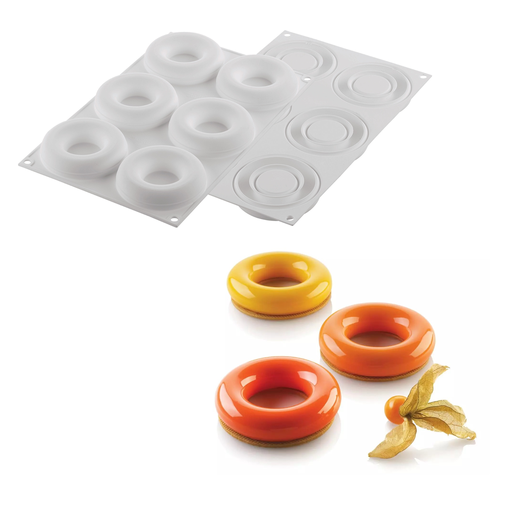 Silikomart - Moule Silicone 6 Savarins Promise  Ø 85/44 mm
