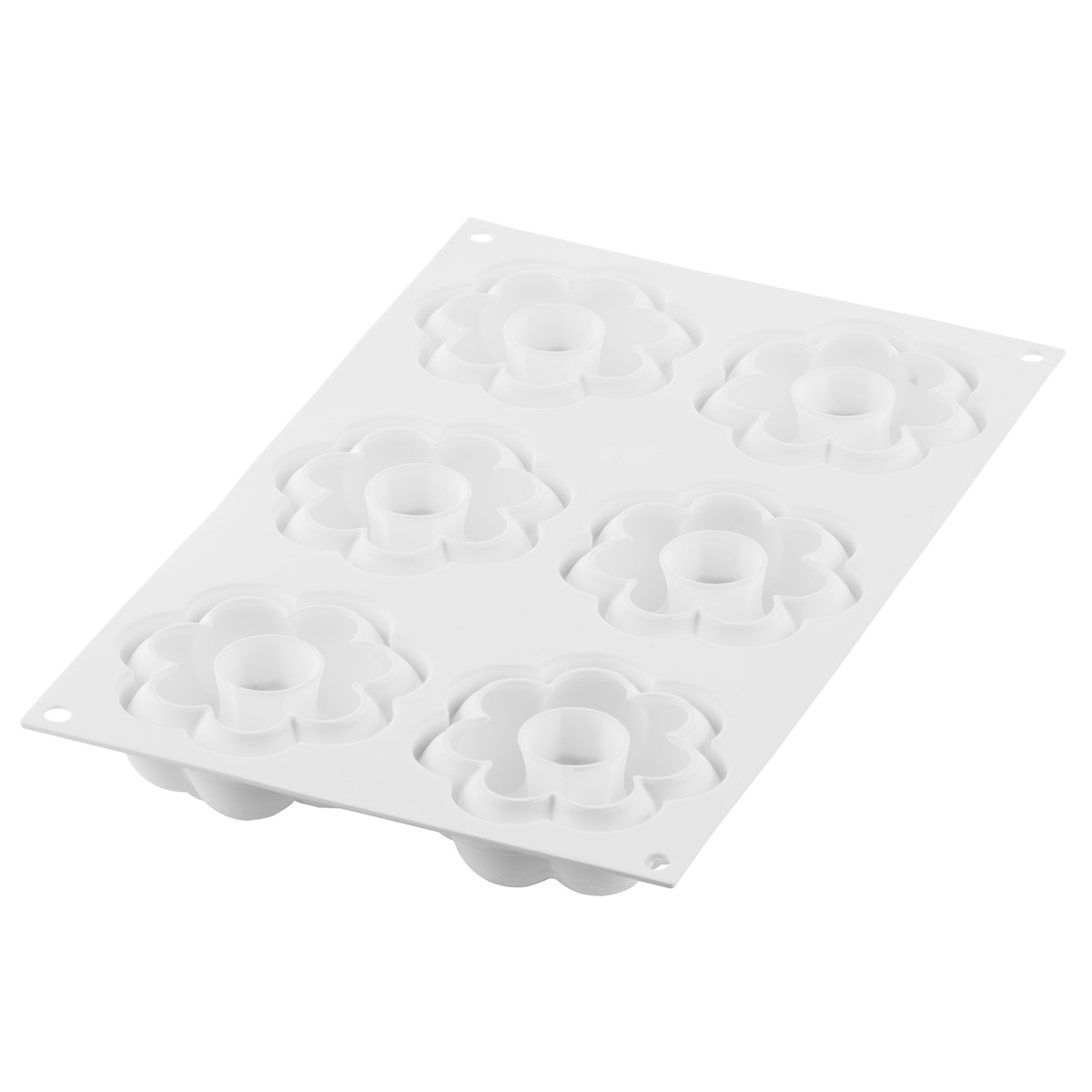 Moule silicone 6 couronnes fleurs
