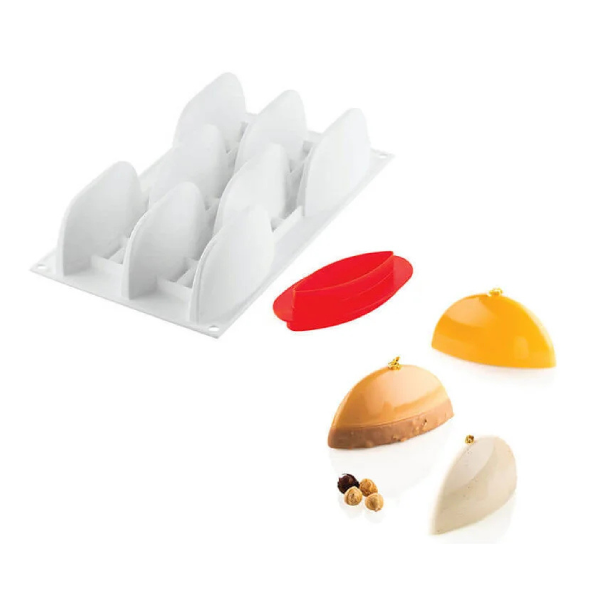 Silikomart - Moule Silicone 8 Voiles Vela 100 ml
